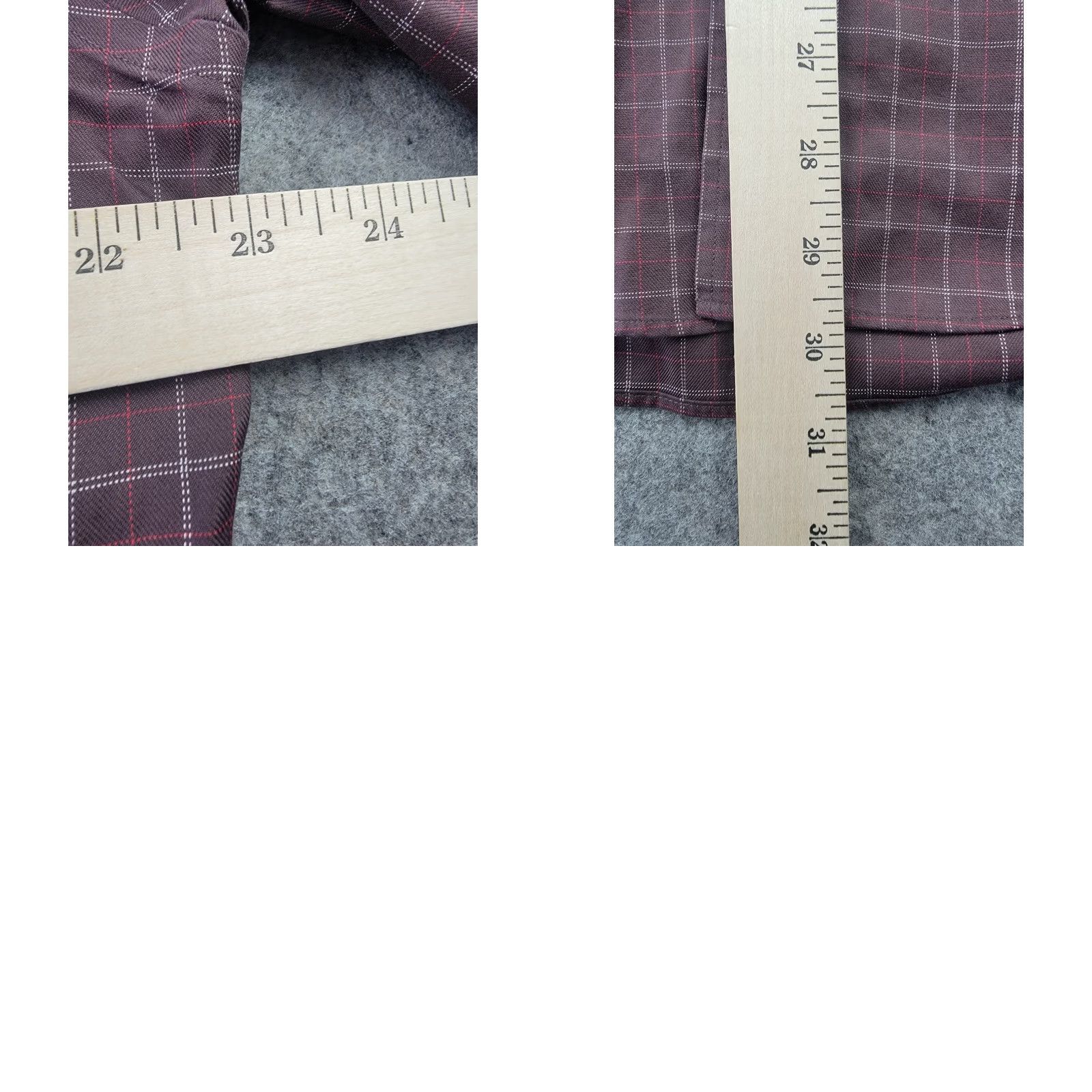 Nordstrom Nordstrom Shirt Mens Medium Maroon Plaid Button Down 100% Cotton Wrinkle Free Compact Mens Button-Up Shirt with Embroidered Accents, Regular Fit Size US M / EU 48-50 / 2 - 9 Thumbnail