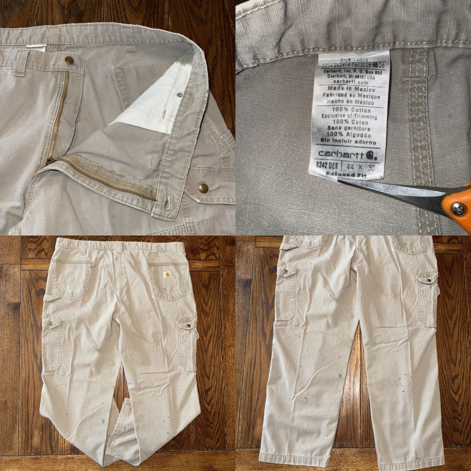 Carhartt Carhartt Pants Men’s 44x30 Cargo Ripstop Double Knee Relaxed Fit Work DES B342 Size US 44 / EU 60 - 8 Thumbnail