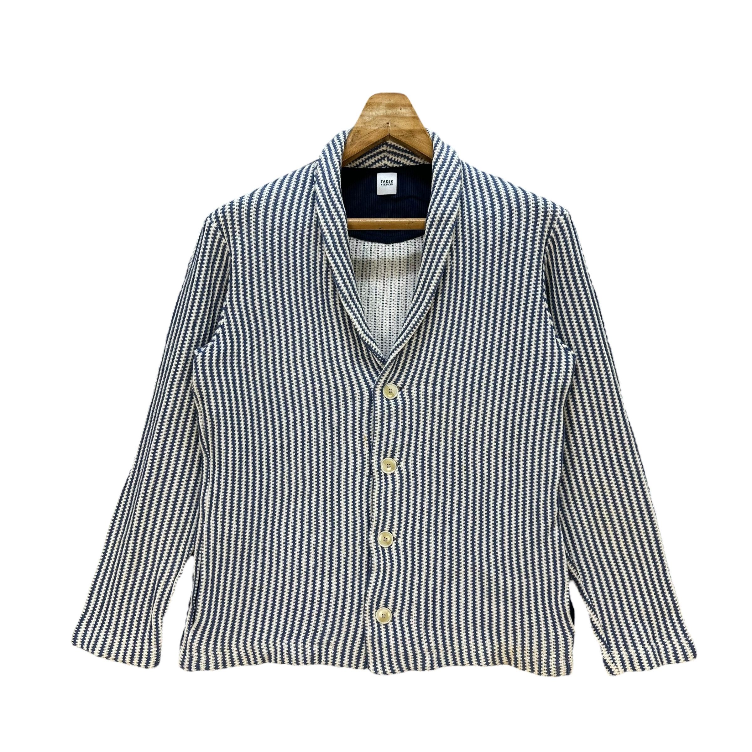 Takeo Kikuchi Vintage TAKEO KIKUCHI Hickory Stripe Casual Jacket #A42-0962 Size US S / EU 44-46 / 1 - 1 Thumbnail