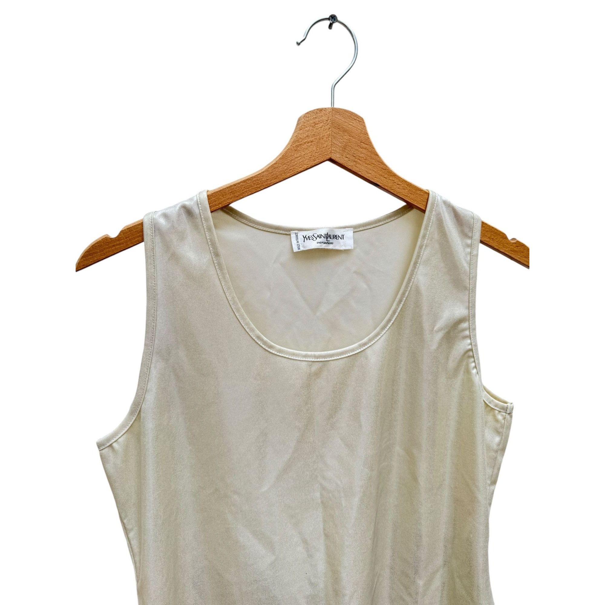 Yves Saint Laurent Vintage Shiny Tank Top Size S / US 4 / IT 40 - 2 Thumbnail