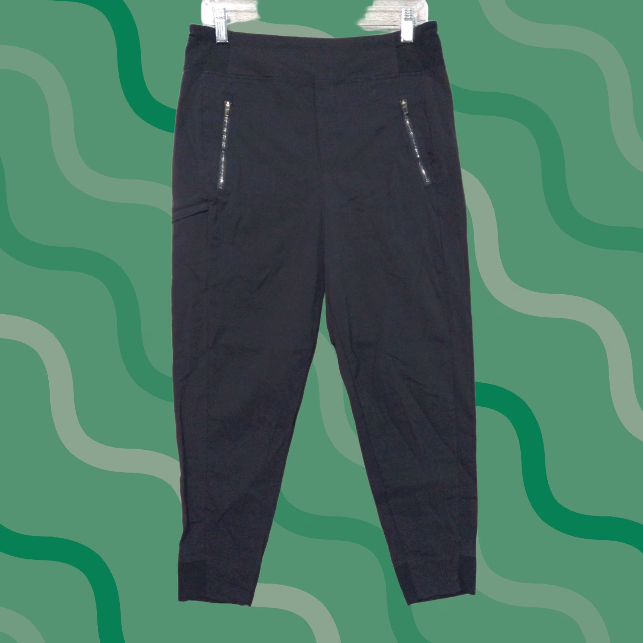 Athleta Athleta Trekkie Pants Womens 8 Black Jogger Stretch Pull On Relaxed Tapered Activewear Casual Size 30" / US 8 / IT 44 - 1 Thumbnail