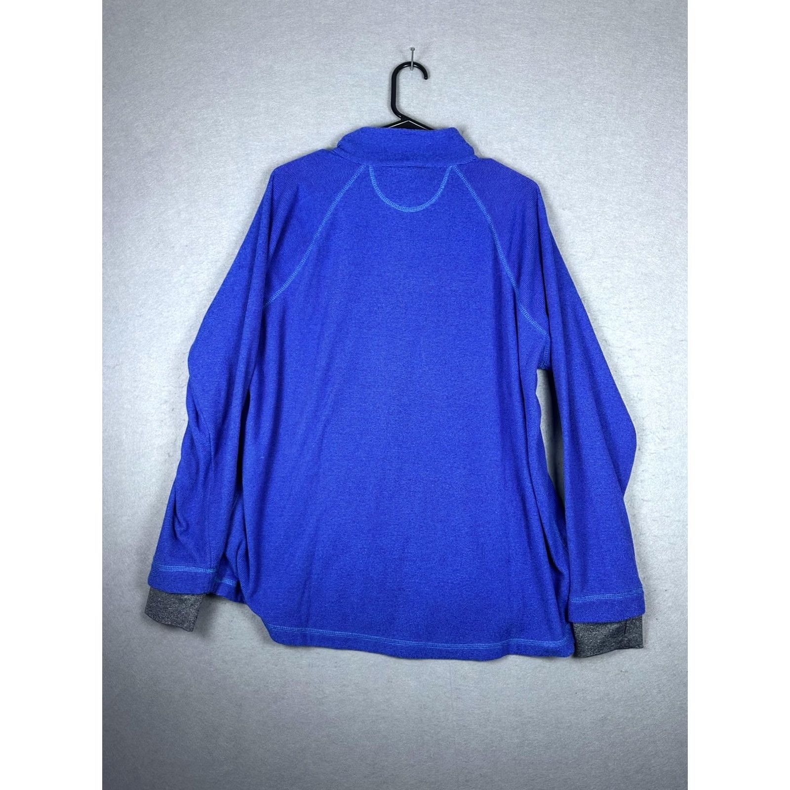 Tek Gear Tek Gear Pullover Mens Large Blue Quarter Zip Long Sleeve Pocket Athletic Top Size US L / EU 52-54 / 3 - 5 Thumbnail