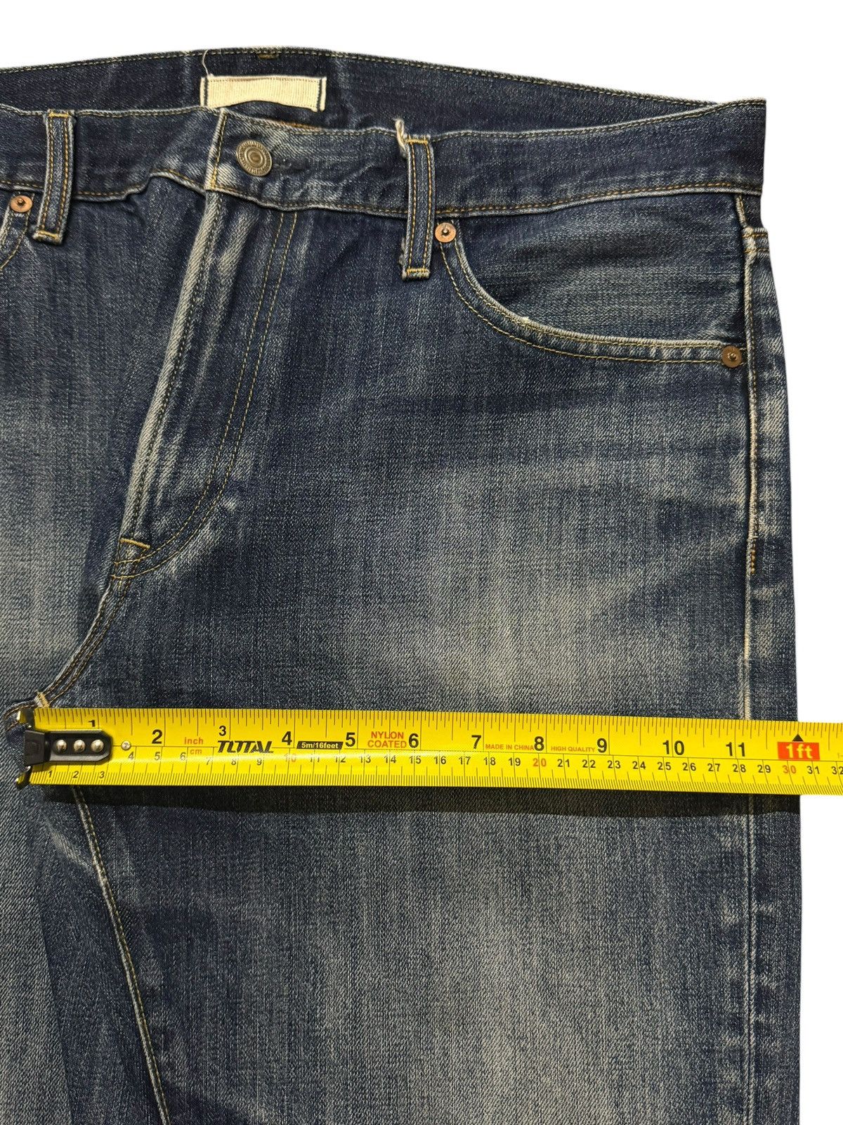 Uniqlo Vintage Y2K Japanese Uniqlo Blue Faded Wash Distress Loose Size US 34 / EU 50 - 12 Thumbnail