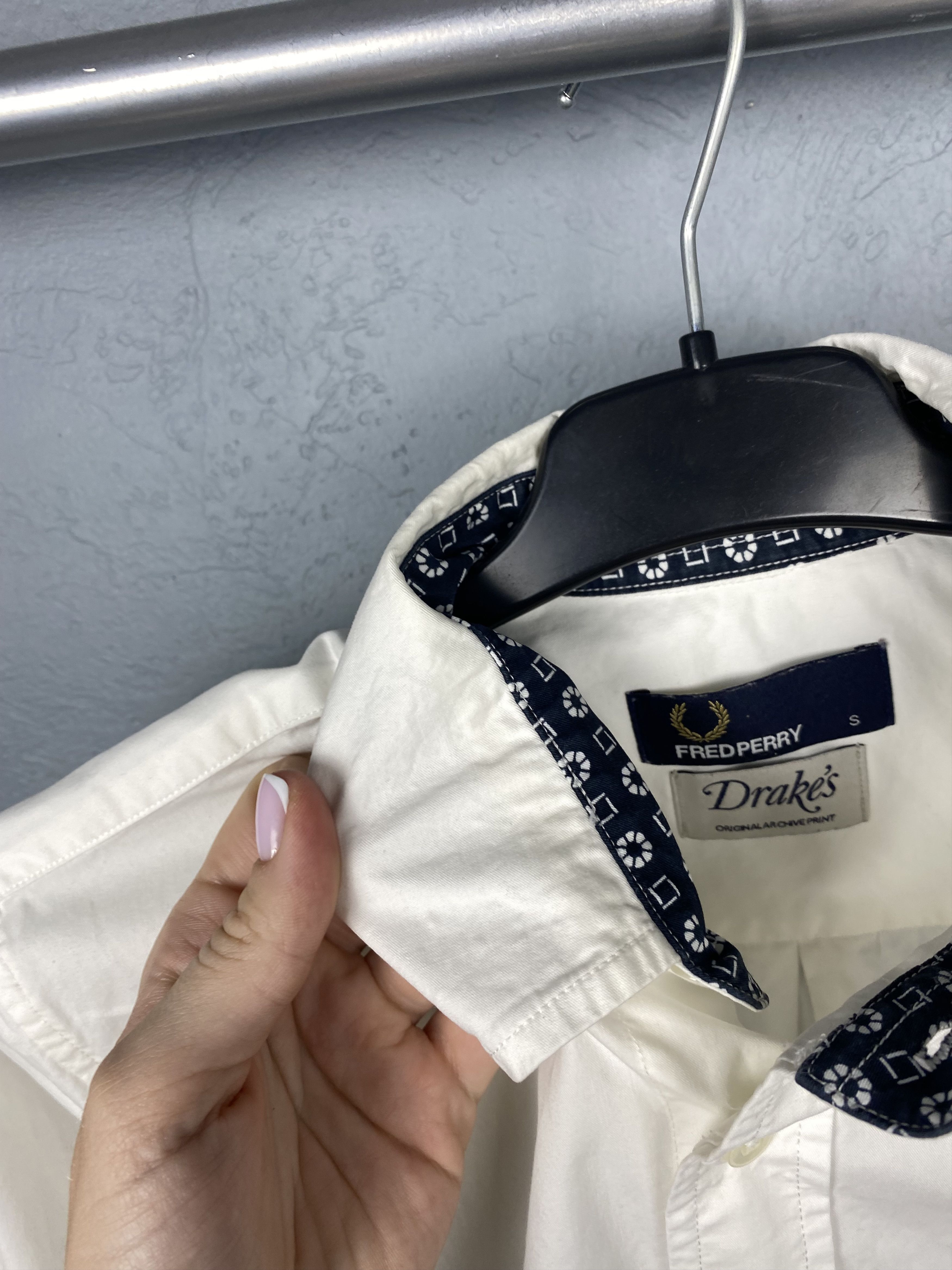 Drake's × Fred Perry Fred Perry x Drakes Vintage Mens Long Sleeve Shirt Size US S / EU 44-46 / 1 - 5 Thumbnail