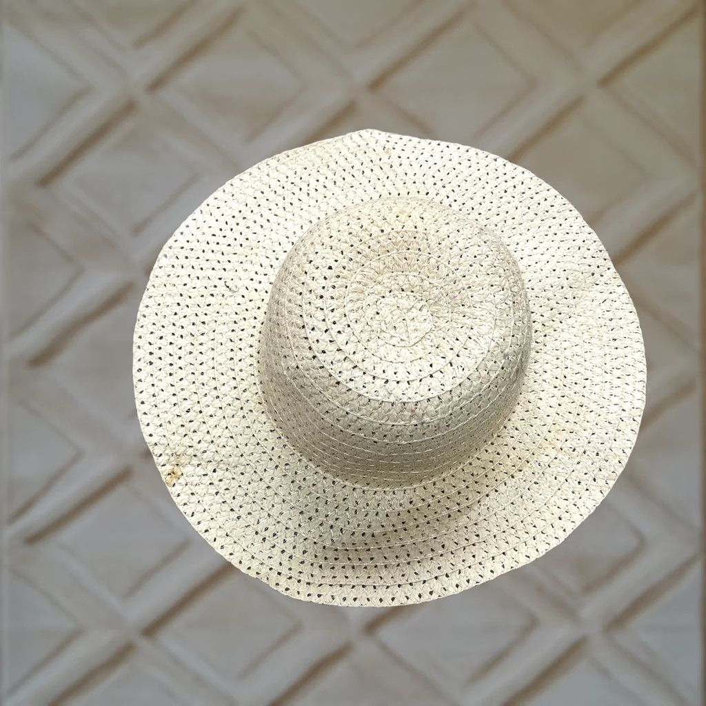 Vintage Unbranded Paper Straw Sun Hat Womens One Size Yellow Sun Protection Light Panama Sun Hat Women One Size Yellow Size ONE SIZE - 1 Thumbnail