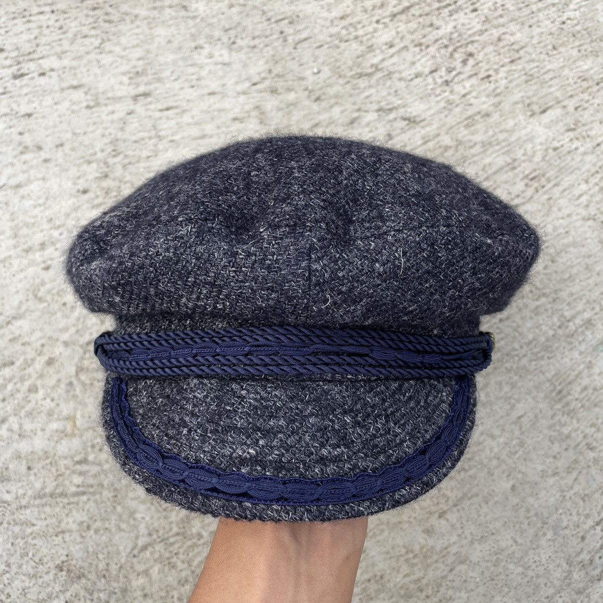 image of Sick .. Hemp Mohair Sailor Hat With Rope By Ca4La in Black Navy, Men's (Size 36)