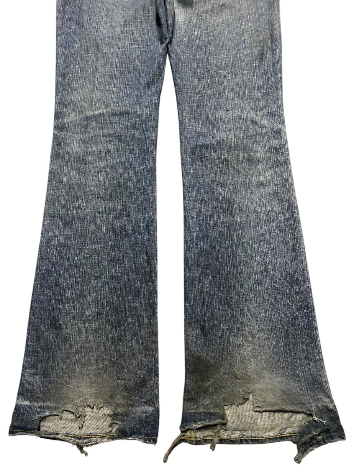 If Six Was Nine Rare Vintage Adriano Goldschmied Distressed Flare Jeans Size US 32 / EU 48 - 6 Thumbnail