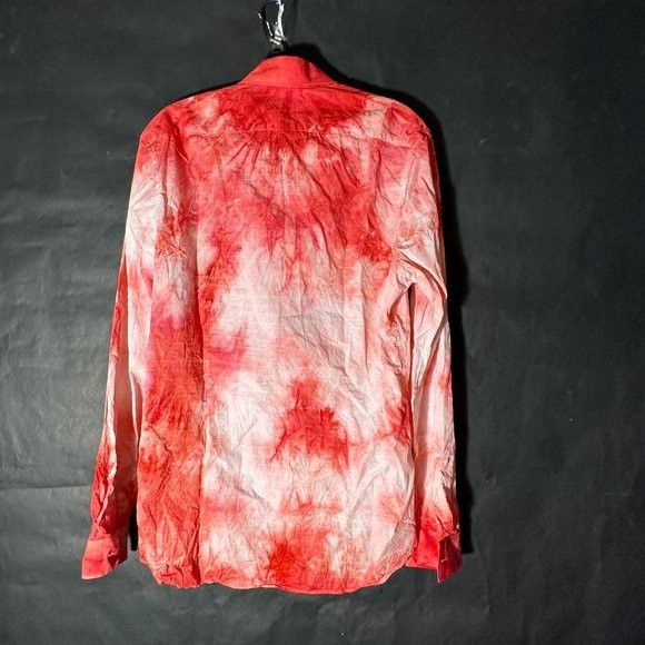Reiss Reiss Shirt Pink Red Tie Dye Button up Size Large Long Sleev Size US L / EU 52-54 / 3 - 4 Thumbnail