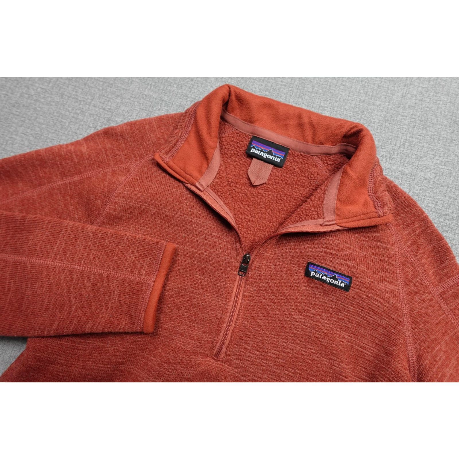 Patagonia Patagonia Womens Small Orange 1/4 Zip Fleece Pullover Better Sweater Mock Neck Raglan Sleeve Size S / US 4 / IT 40 - 2 Thumbnail