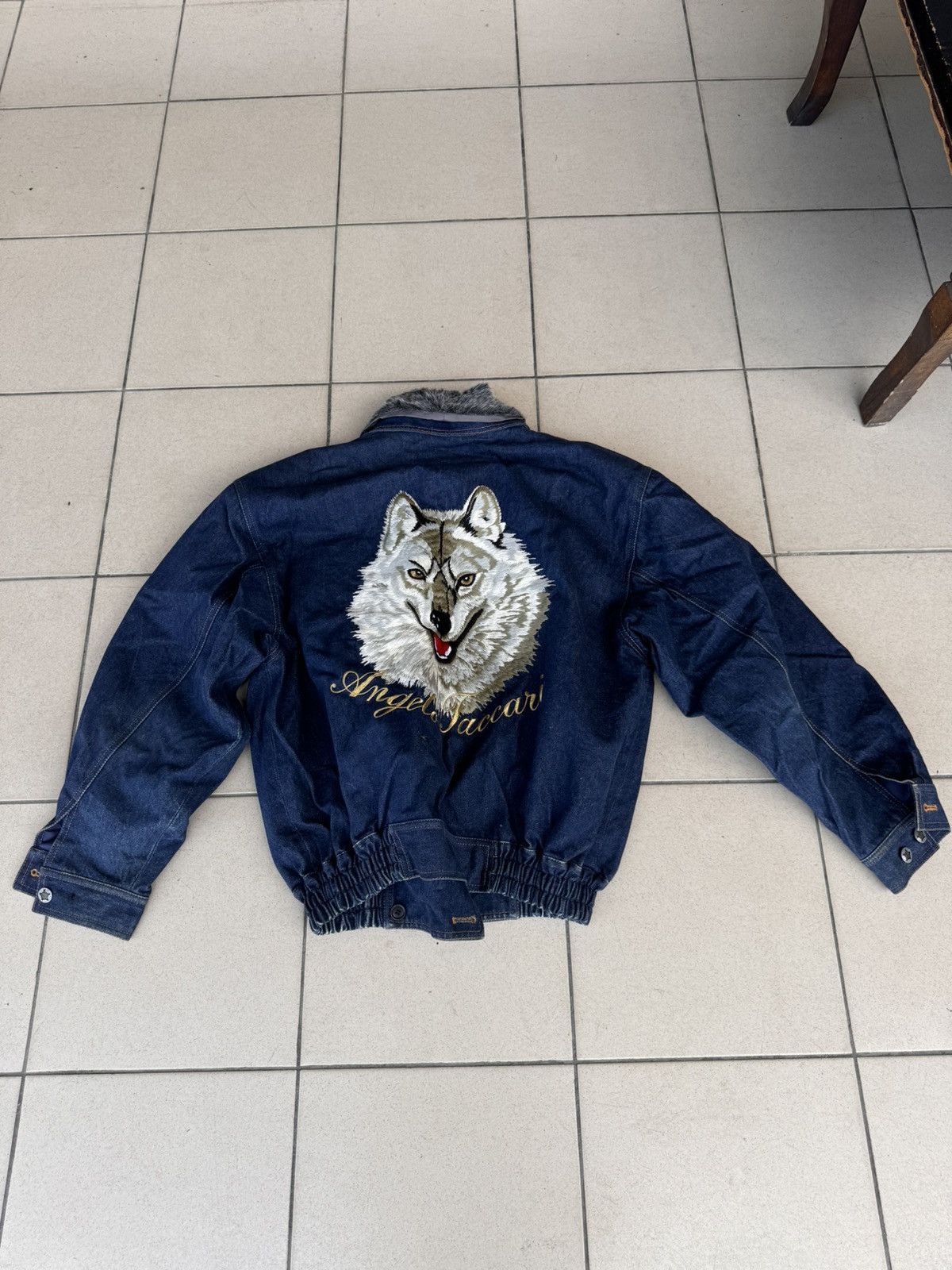 Other Angelo Taccari Fox Embroidered Winter Jeans Jacket Size L Size 44L - 3 Thumbnail