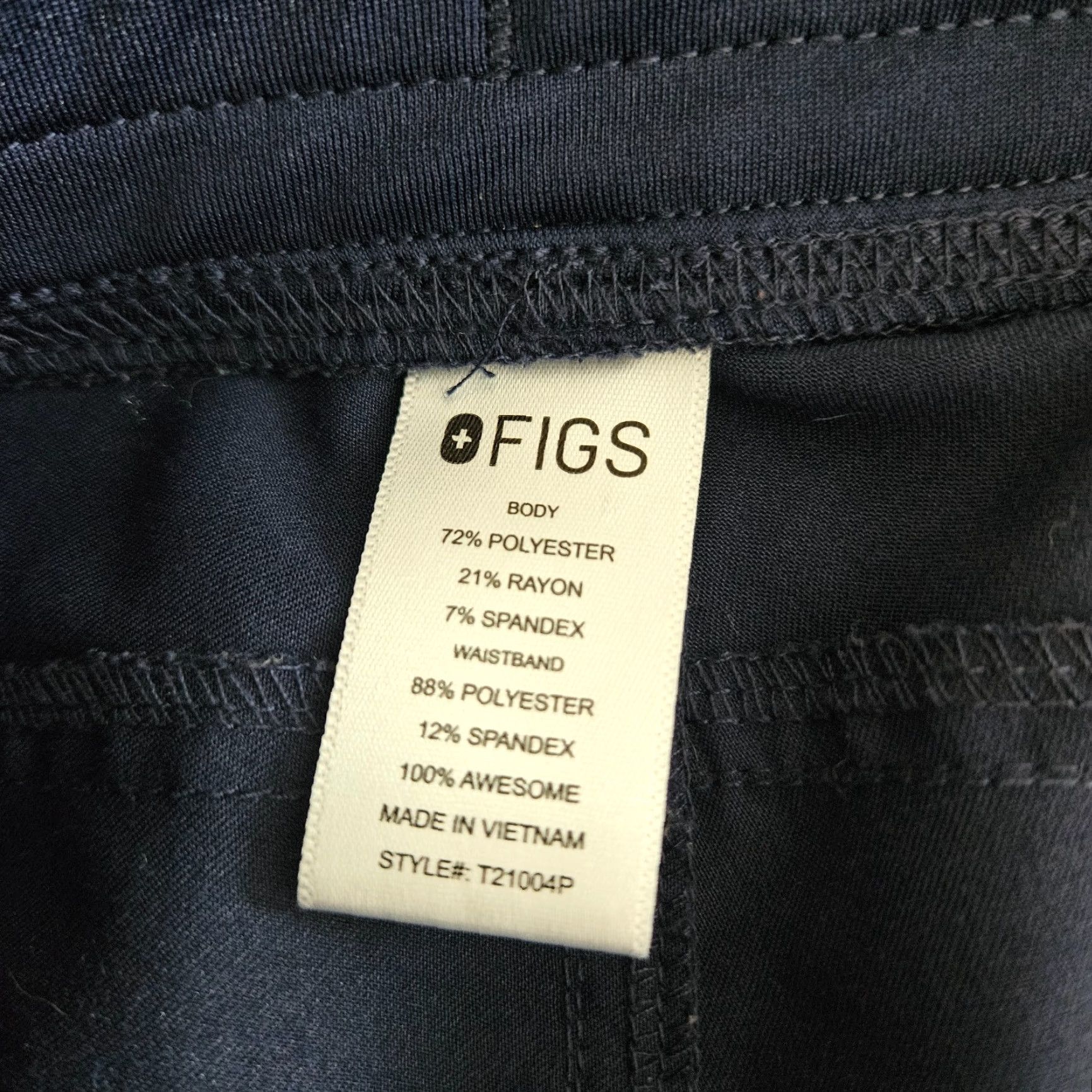 Vintage VINTAGE Figs Technical Collection Womens Scrub Pants Small Blue Mid Rise Drawstring Size 28" / US 6 / IT 42 - 6 Thumbnail