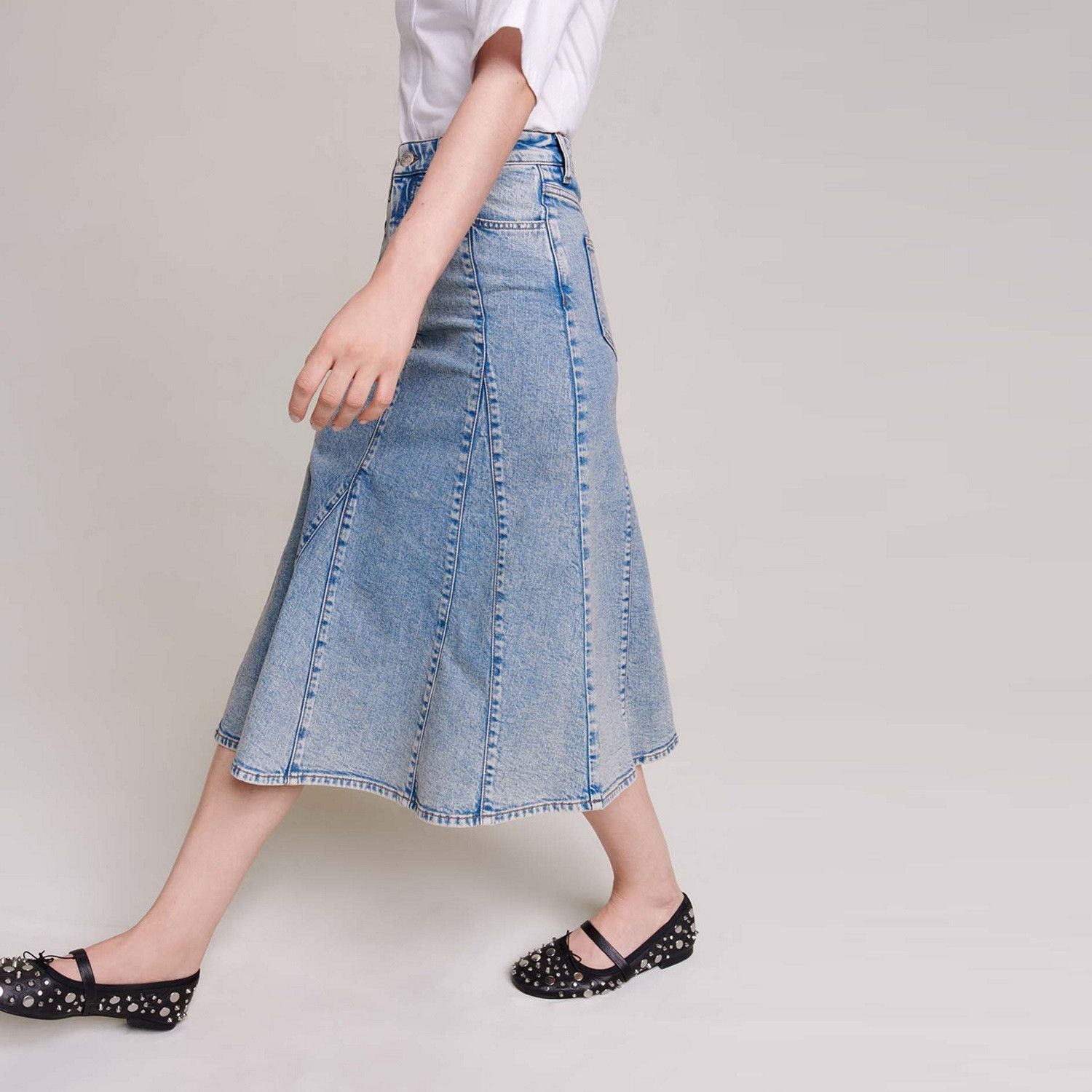 Maje Blue skirt Size 30" / US 8 / IT 44 - 3 Thumbnail