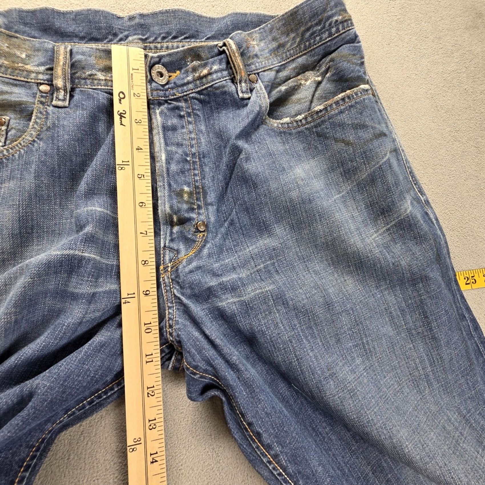 Diesel Diesel Jeans Mens 36x34 Blue Kuratt Relaxed Straight Button Fly Made Italy 0082H Size US 36 / EU 52 - 7 Thumbnail