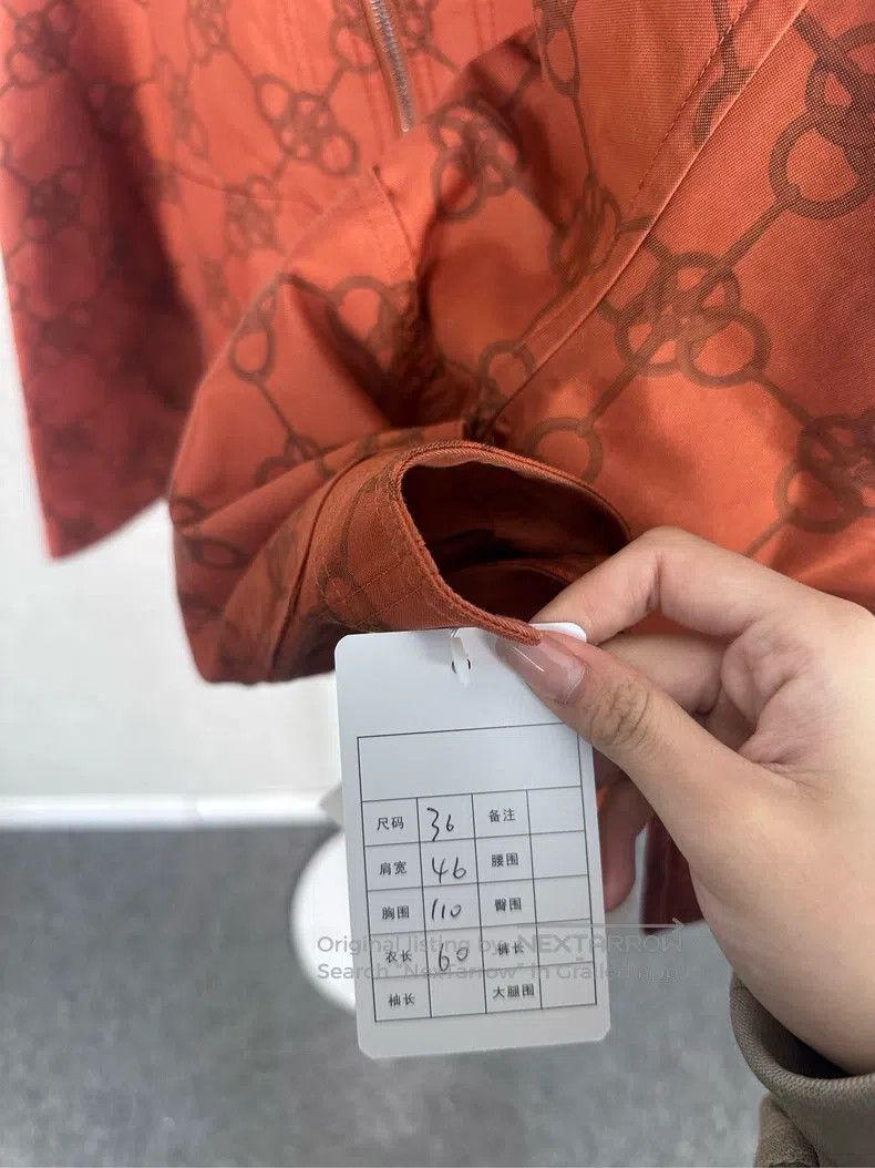 Hermes Hermes Orange Printed Jacket Coat Size XS / US 0-2 / IT 36-38 - 6 Thumbnail