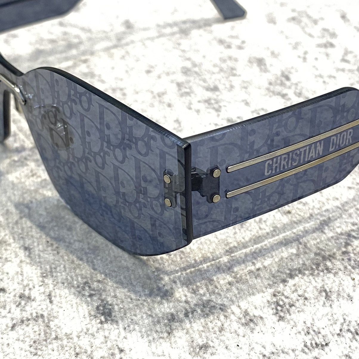 Dior DIOR Club M6U Rectangular Sunglasses Oblique Pattern BLUE Size ONE SIZE - 3 Thumbnail