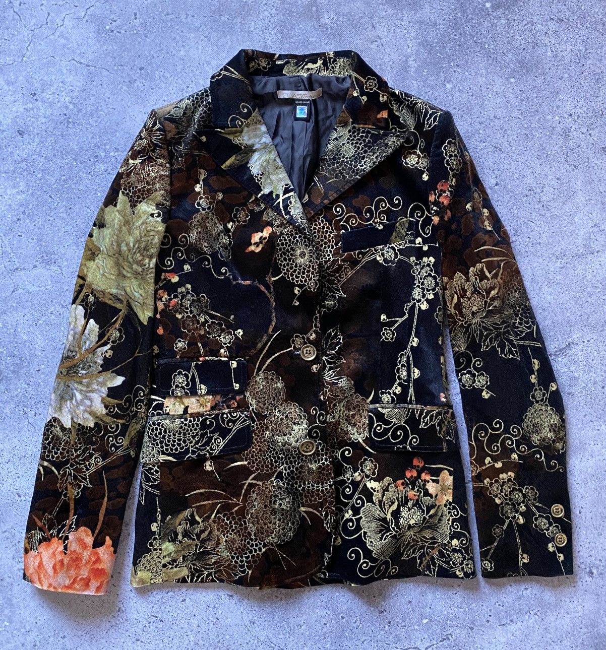 Roberto Cavalli Luxury Class Roberto Cavalli Blazer Vintage Floral Italy Size L / US 10 / IT 46 - 1 Thumbnail