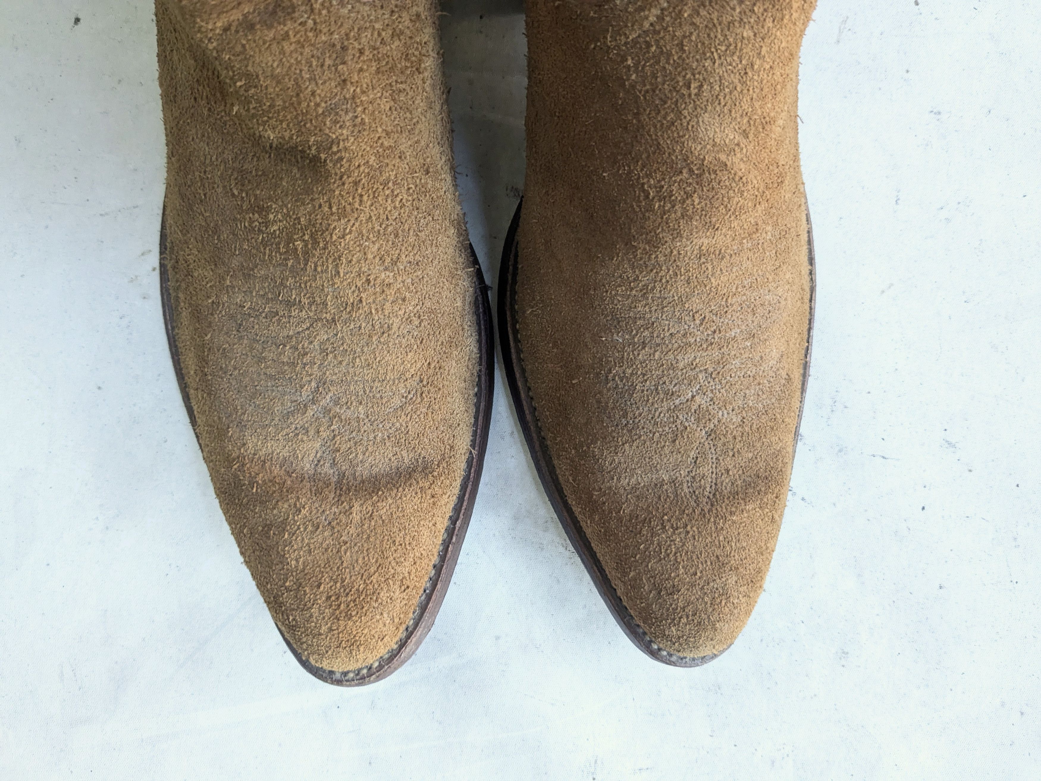 Justin Boots Justin Cowboy Boots Brown 11 D Suede Leather Size US 11 / EU 44 - 3 Thumbnail