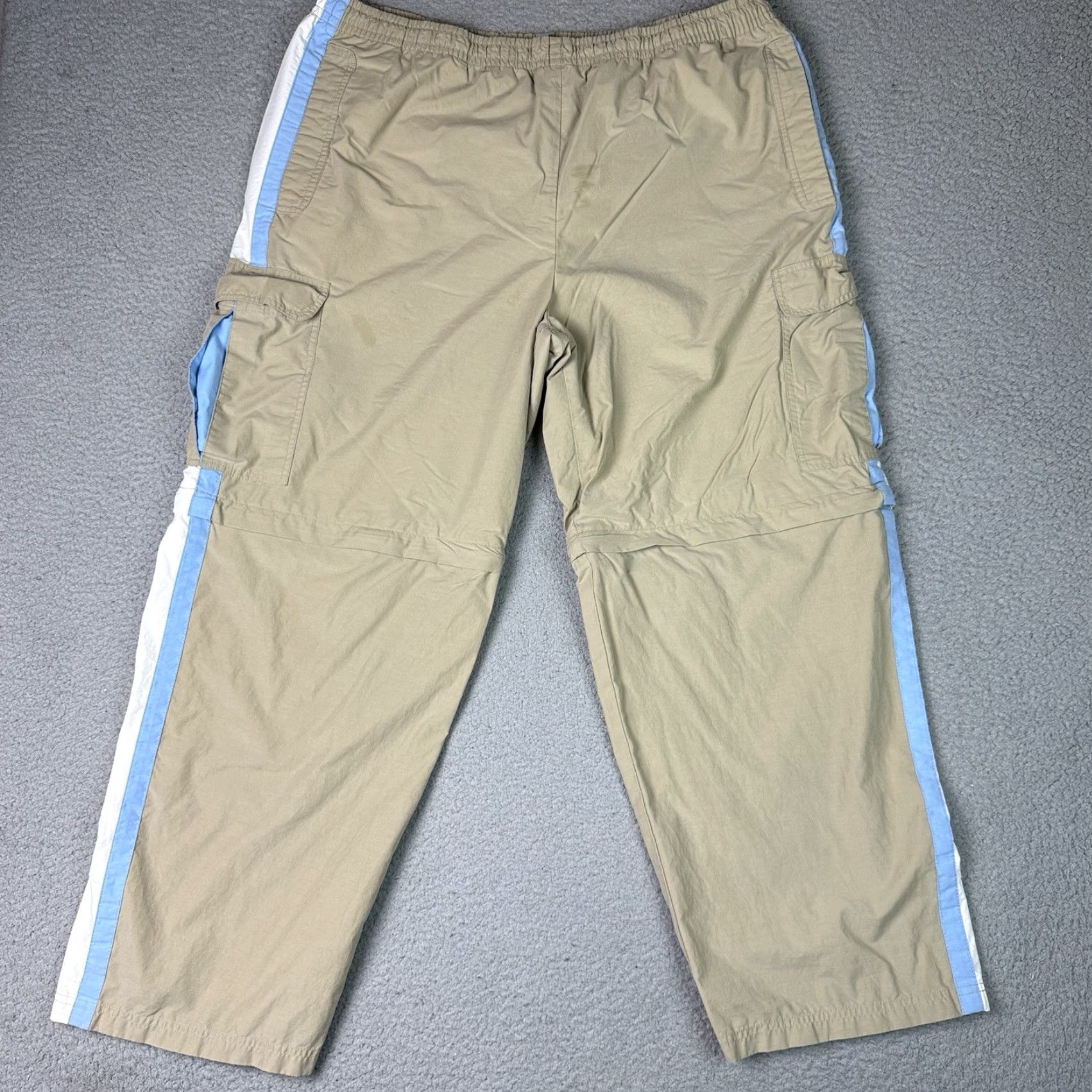 Vintage VINTAGE Phys.Sci Jeans Pant Adult XL Beige Baggy Wide Leg Convertible Skater Grunge Y2K 90s Hip Hop Retro Utility Carpenter Skater Size US 36 / EU 52 - 2 Thumbnail
