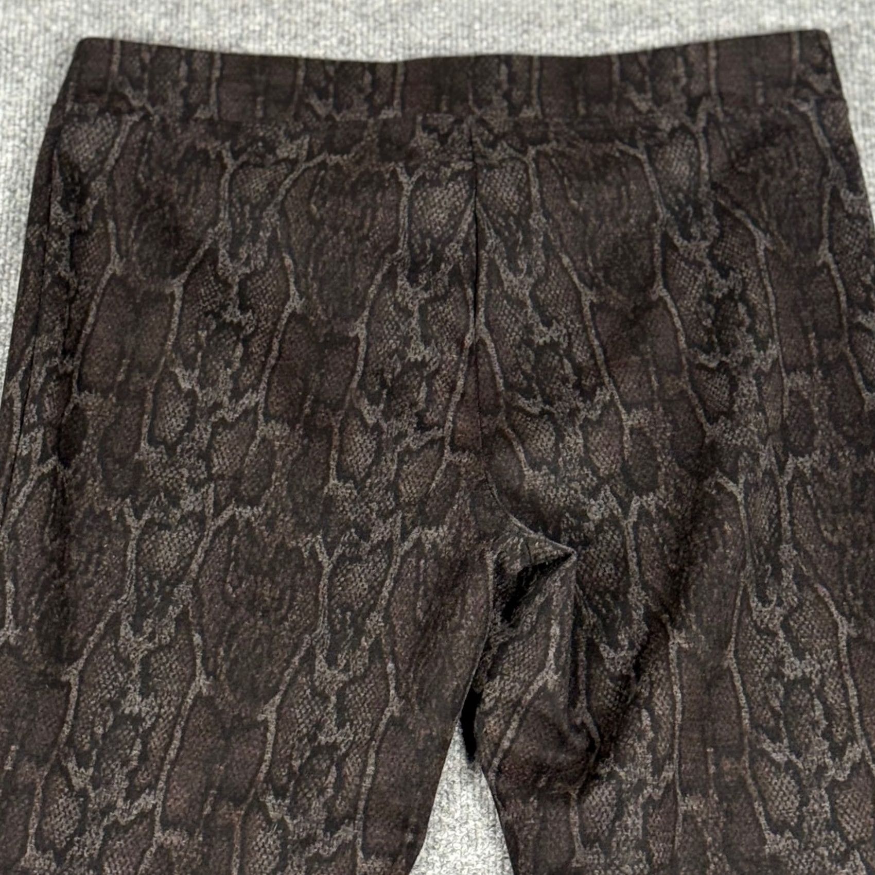 Calvin Klein Calvin Klein Leggings Snake Print Jegging Stretch Black Gray Brown Womens L Size 36" / US 14 / IT 50 - 5 Thumbnail