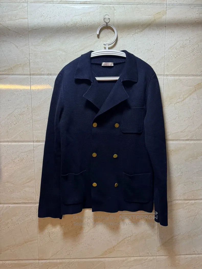 Valentino Valentino Double-row button-down logo casual jacket Size S / US 4 / IT 40 - 1 Thumbnail