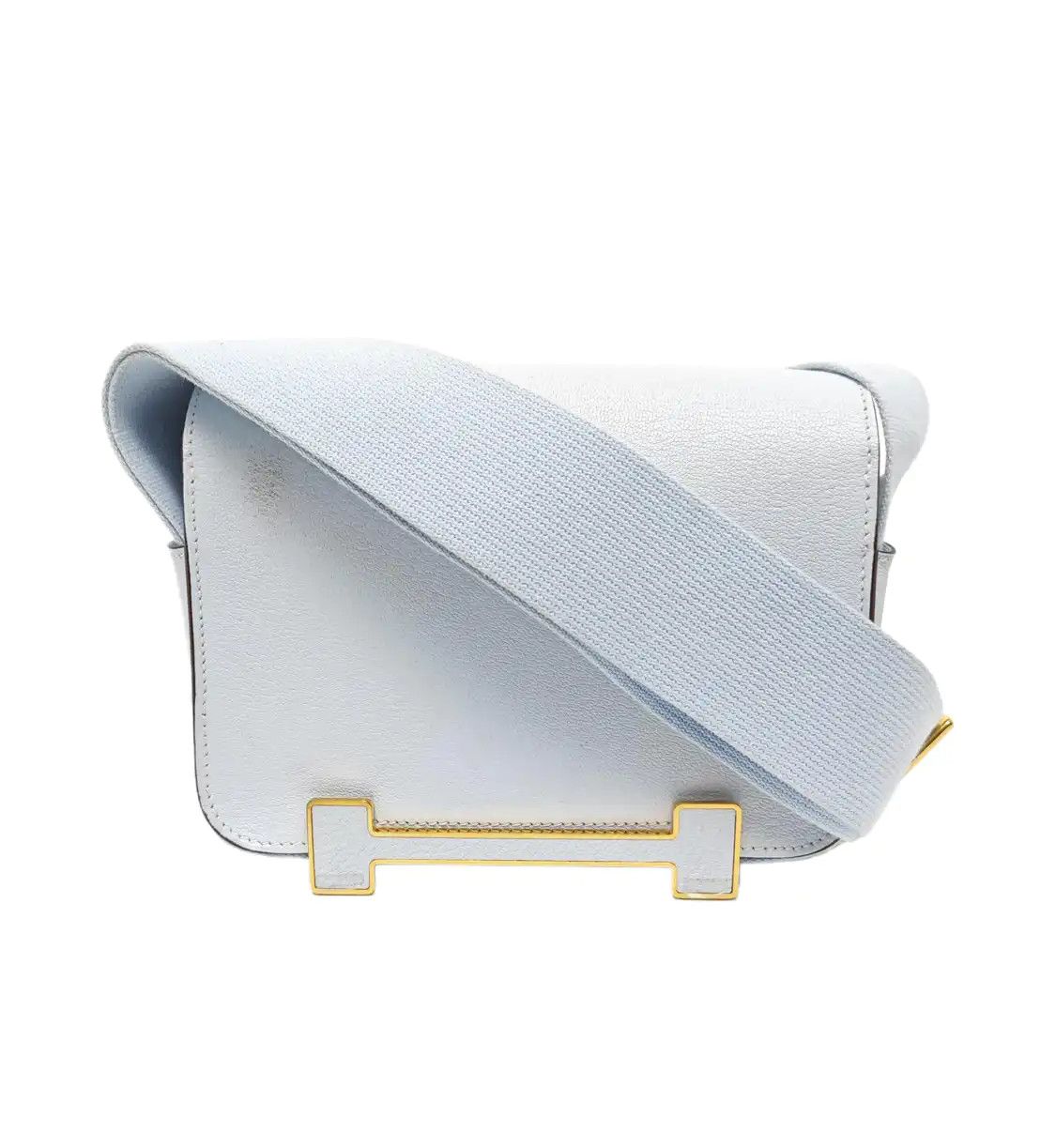 Hermes Hermes Geta breeze blue Chèvre Mysore goatskin shoulder bag handbag gold hardwar Size ONE SIZE - 1 Thumbnail