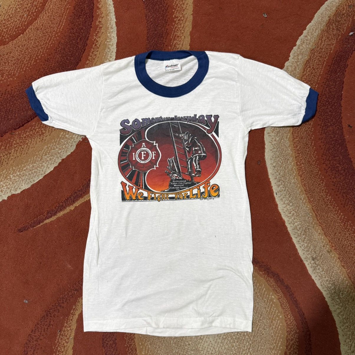 Vintage Vintage Ringer Tee 80's Size US S / EU 44-46 / 1 - 1 Thumbnail