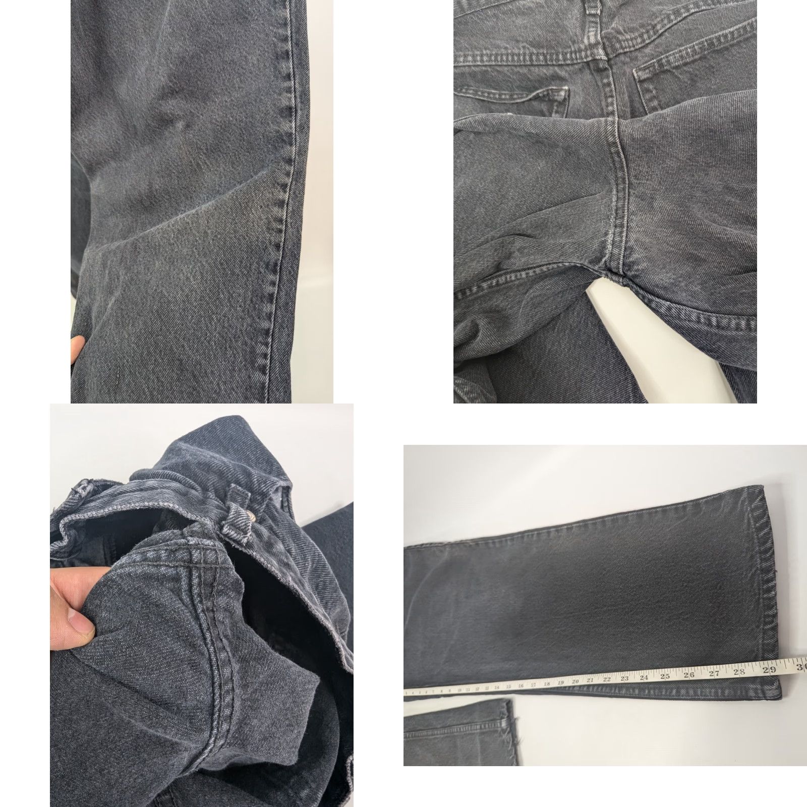 Anchor Blue VINTAGE Anchor Blue Jeans Men 34 Relaxed Fit 29 Inseam Black 90s Grunge Skater Straight Denim Size US 34 / EU 50 - 8 Thumbnail