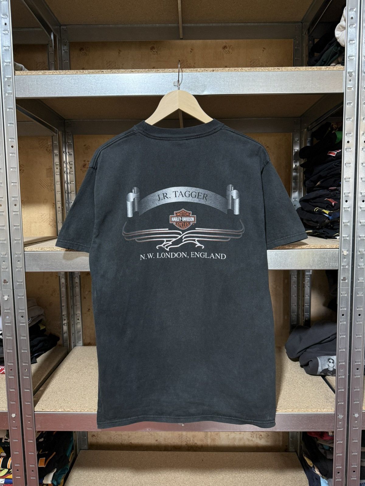 Band Tees × Harley Davidson × Vintage Vintage 1990s Harley Davidson Motorcycles London T-Shirt Y2K Size US L / EU 52-54 / 3 - 2 Thumbnail