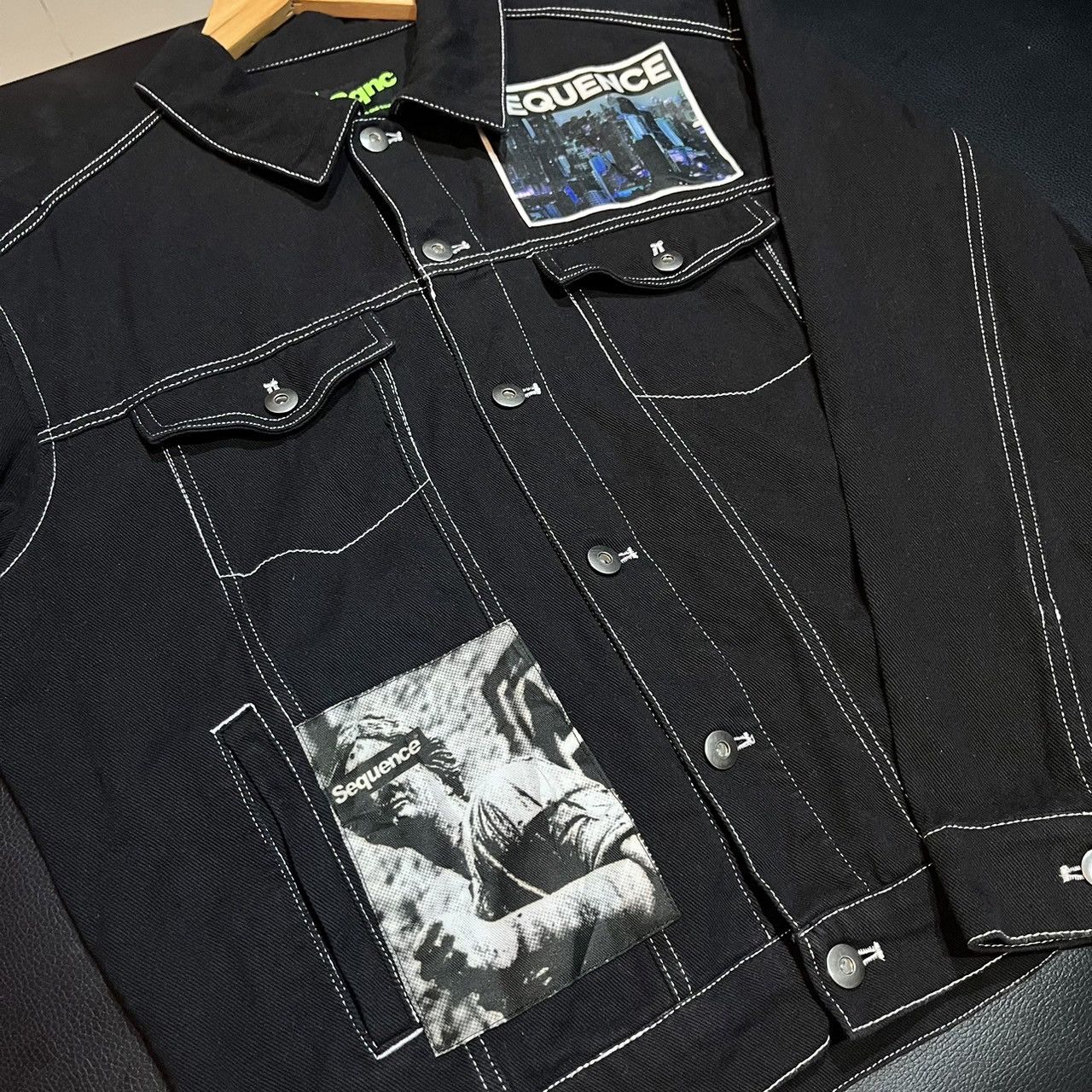 Japanese Brand sequence by b one soul black denim jacket Size US M / EU 48-50 / 2 - 5 Thumbnail