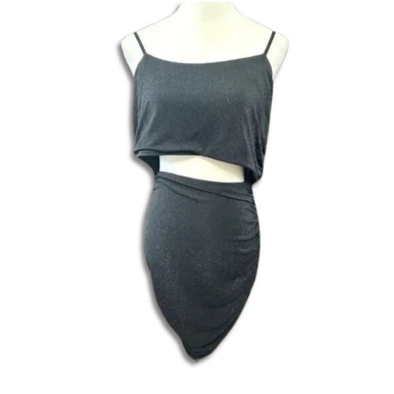 BP. BP Sparkling Mini Dress Cutout Sleeveless Black 2X NWOT Size XXL / US 16-18 / IT 52-54 - 2 Thumbnail