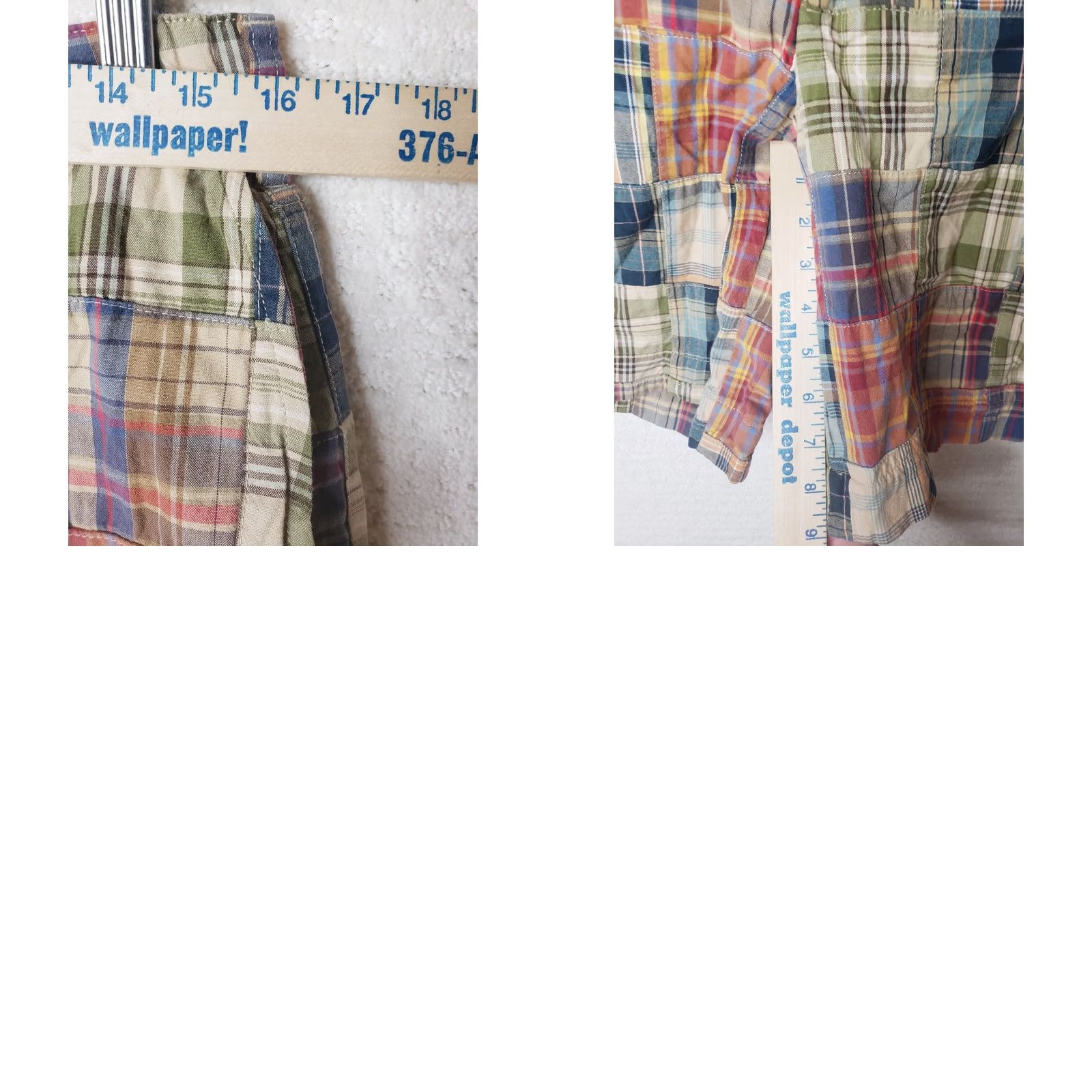 Jos. A. Bank JOS A BANK Men's Multicolor Madras Patchwork Plaid Cotton Shorts 32W X 9L Size US 32 / EU 48 - 9 Thumbnail