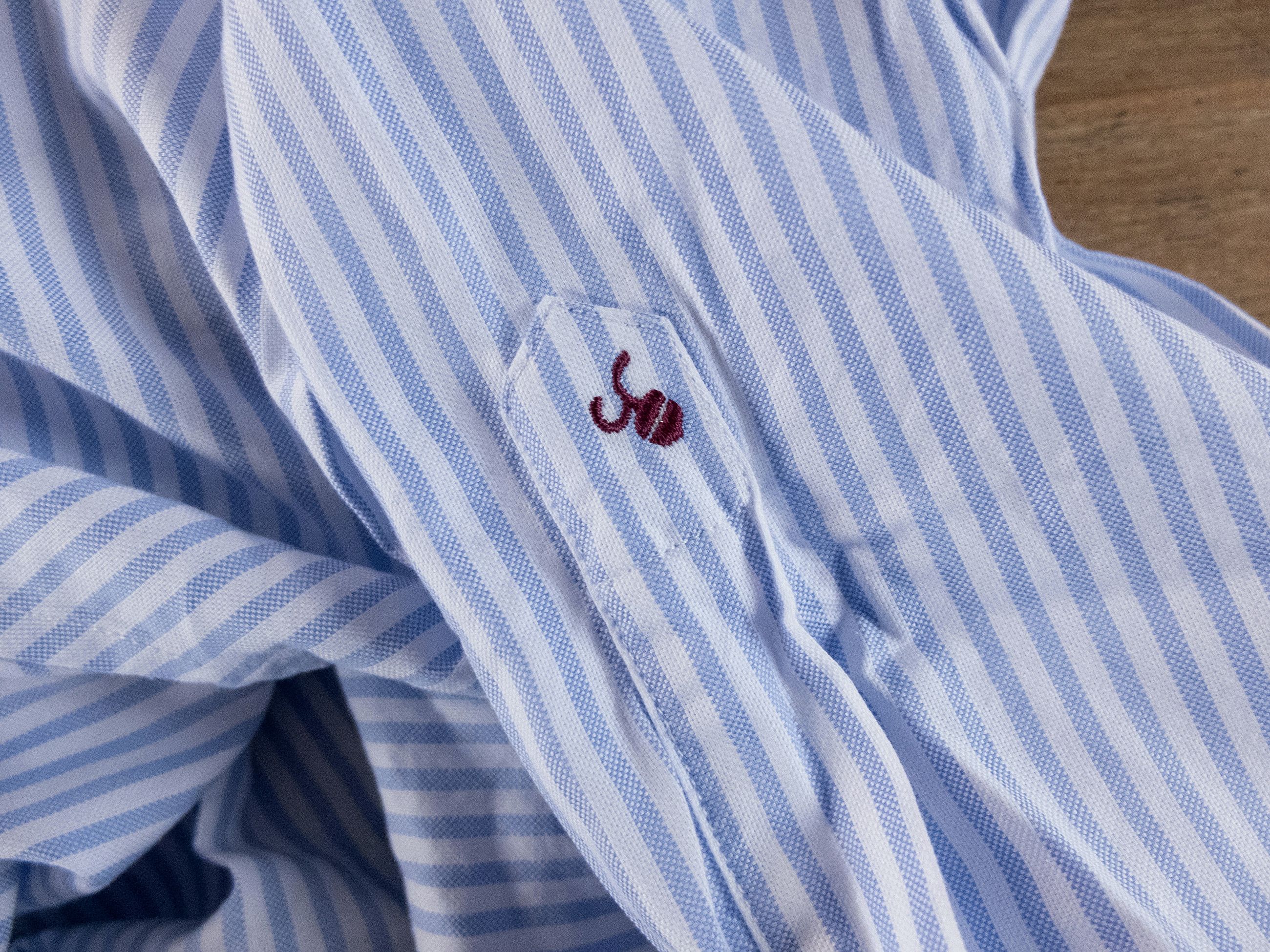 Slowear SLOWEAR Glanshirt blue white striped shirt Size 42 Size US L / EU 52-54 / 3 - 7 Thumbnail