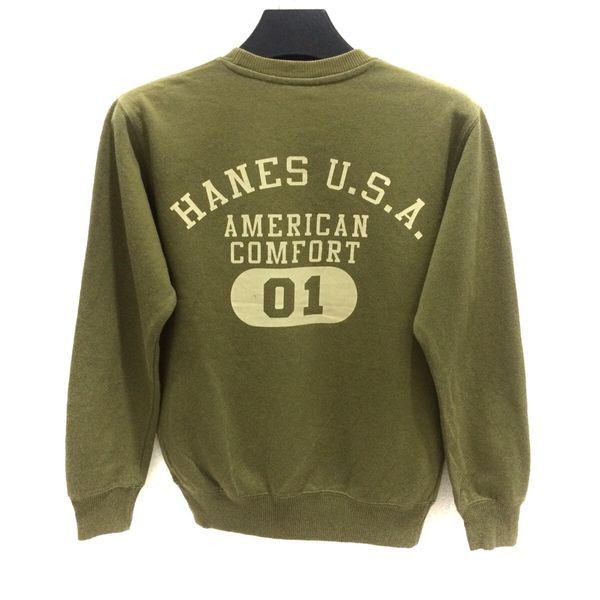 Hanes × Vintage HANES Spell Out Sweatshirt Fit To Small Size US S / EU 44-46 / 1 - 1 Thumbnail