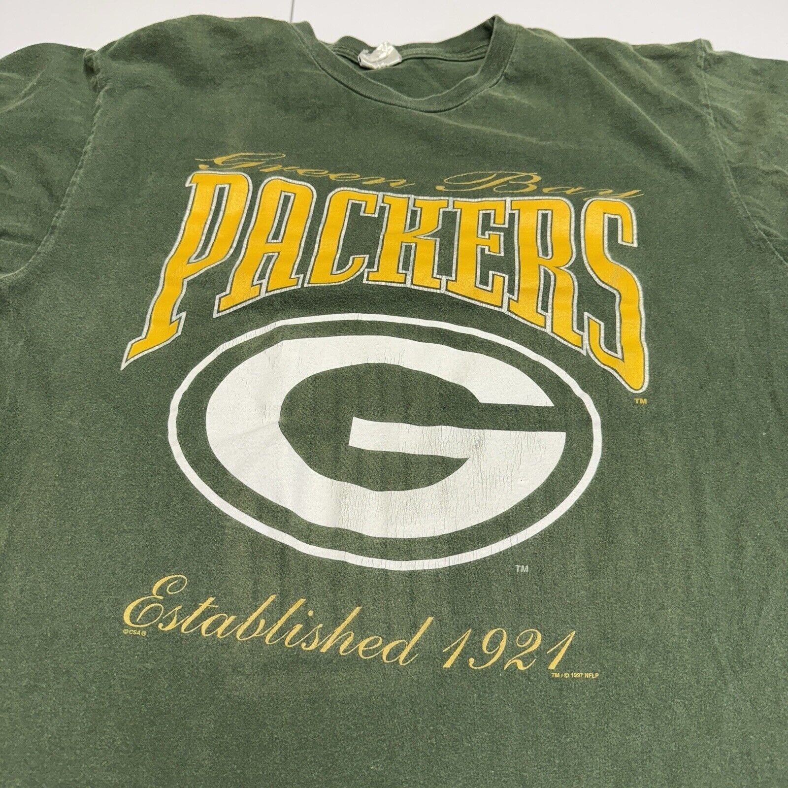NFL Vintage 90s Green Bay Packers T Shirt Mens XL Green NFL Team Size US XL / EU 56 / 4 - 3 Thumbnail
