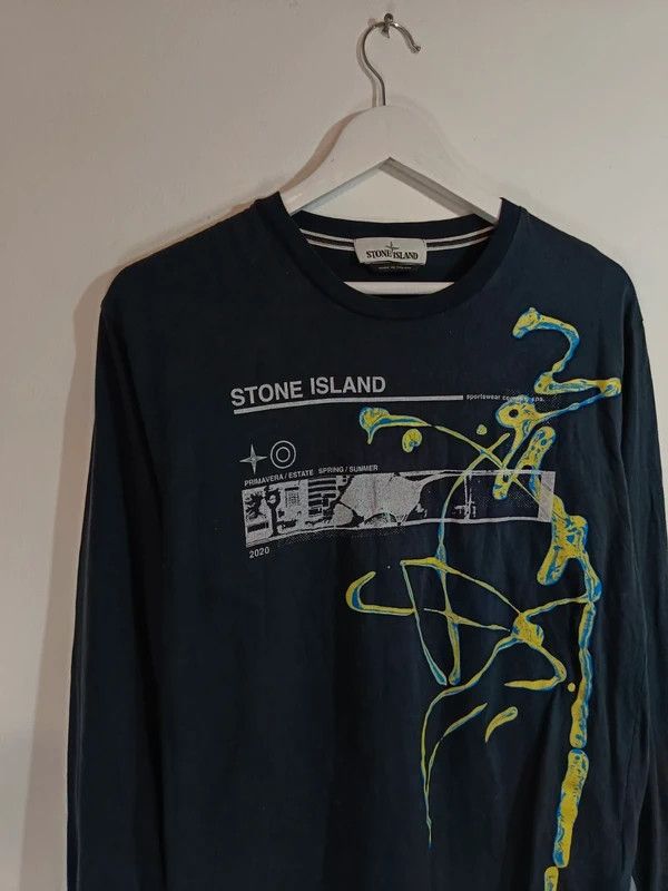 Stone Island Stone Island Long Sleeve T-Shirt Tee Graphic Print Size US L / EU 52-54 / 3 - 5 Thumbnail