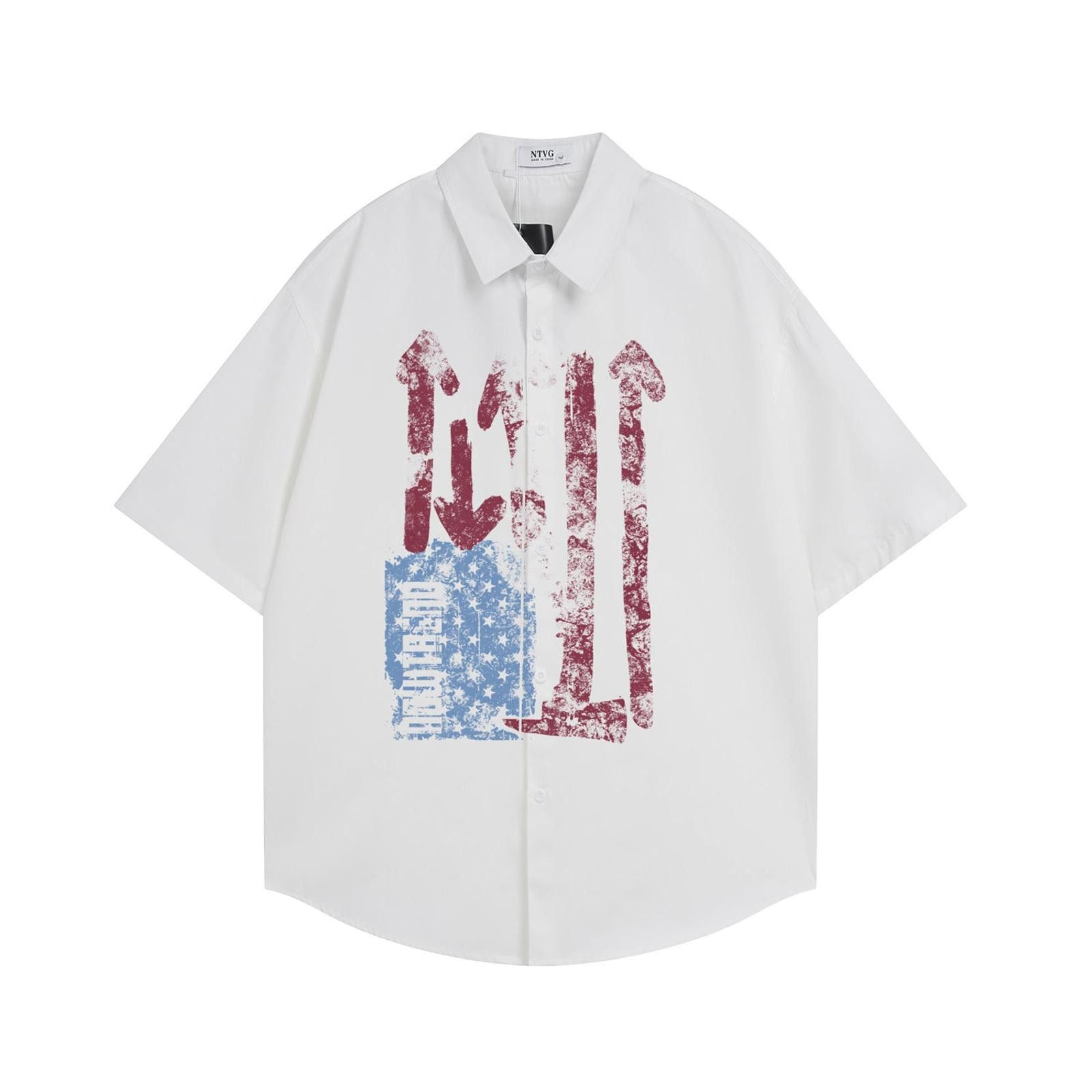 Other Distressed Flag-Print Short-Sleeve Shirt Size US 32 / EU 48 - 2 Thumbnail