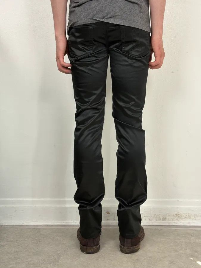 John Galliano AW2007 John Galliano Black Nylon Elastic Pants Size 26" / US 2 / IT 38 - 4 Thumbnail