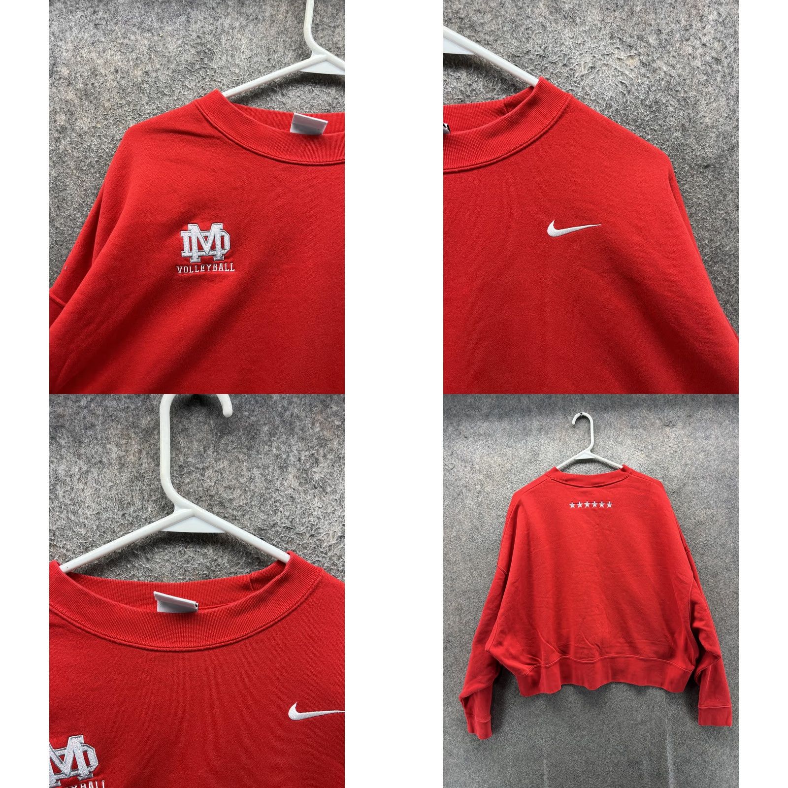 Nike Nike Sweatshirt Womens Large Red Crewneck Volleyball Fleece Pullover MD Logo Sweatshirt Womens Large Red Crewneck Volleyball Fleece Pullover Size L / US 10 / IT 46 - 8 Thumbnail