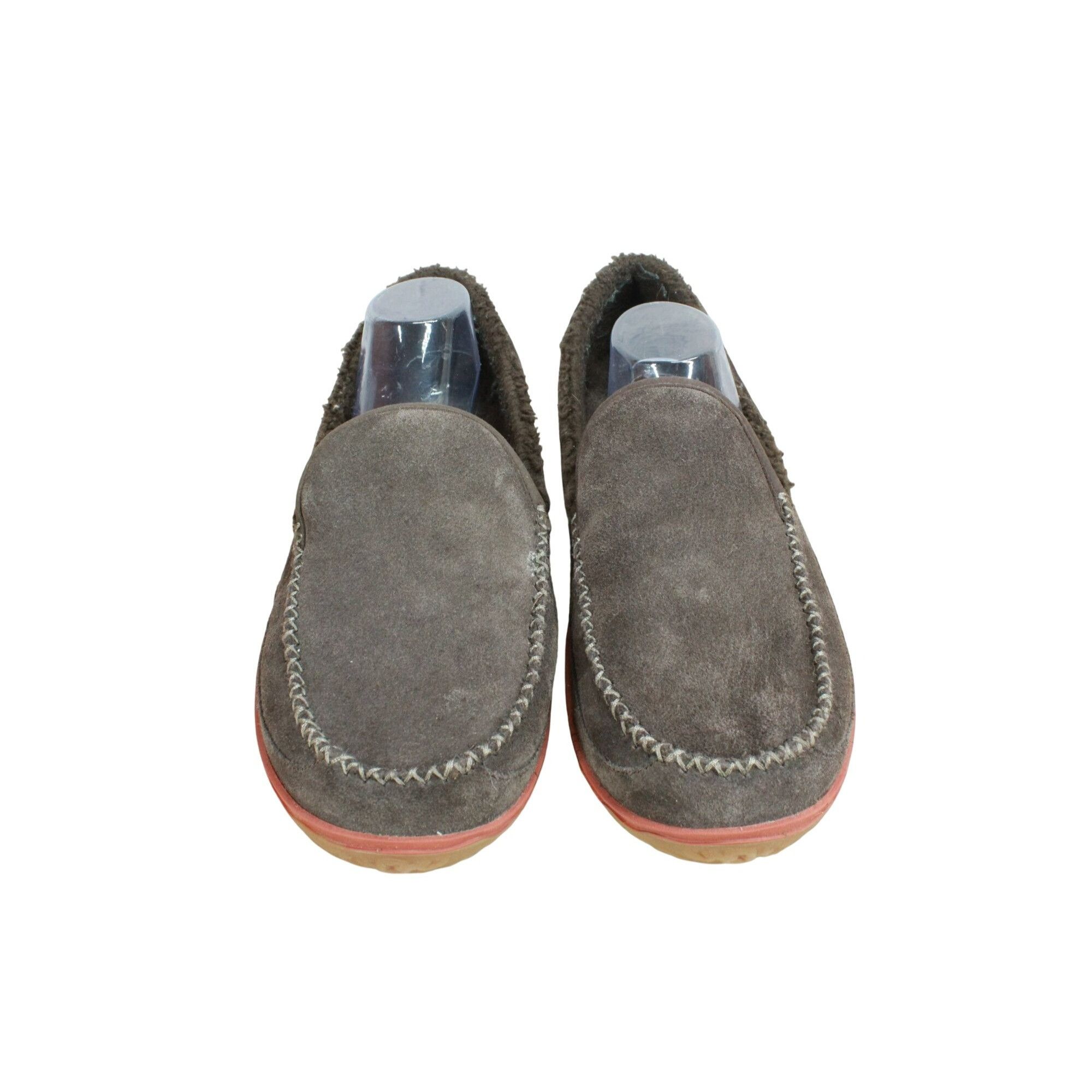 L.L. Bean LL Bean Dark Brown Suede Fleece Moc Slippers Men's Size 14 M Size US 14 / EU 47 - 5 Thumbnail