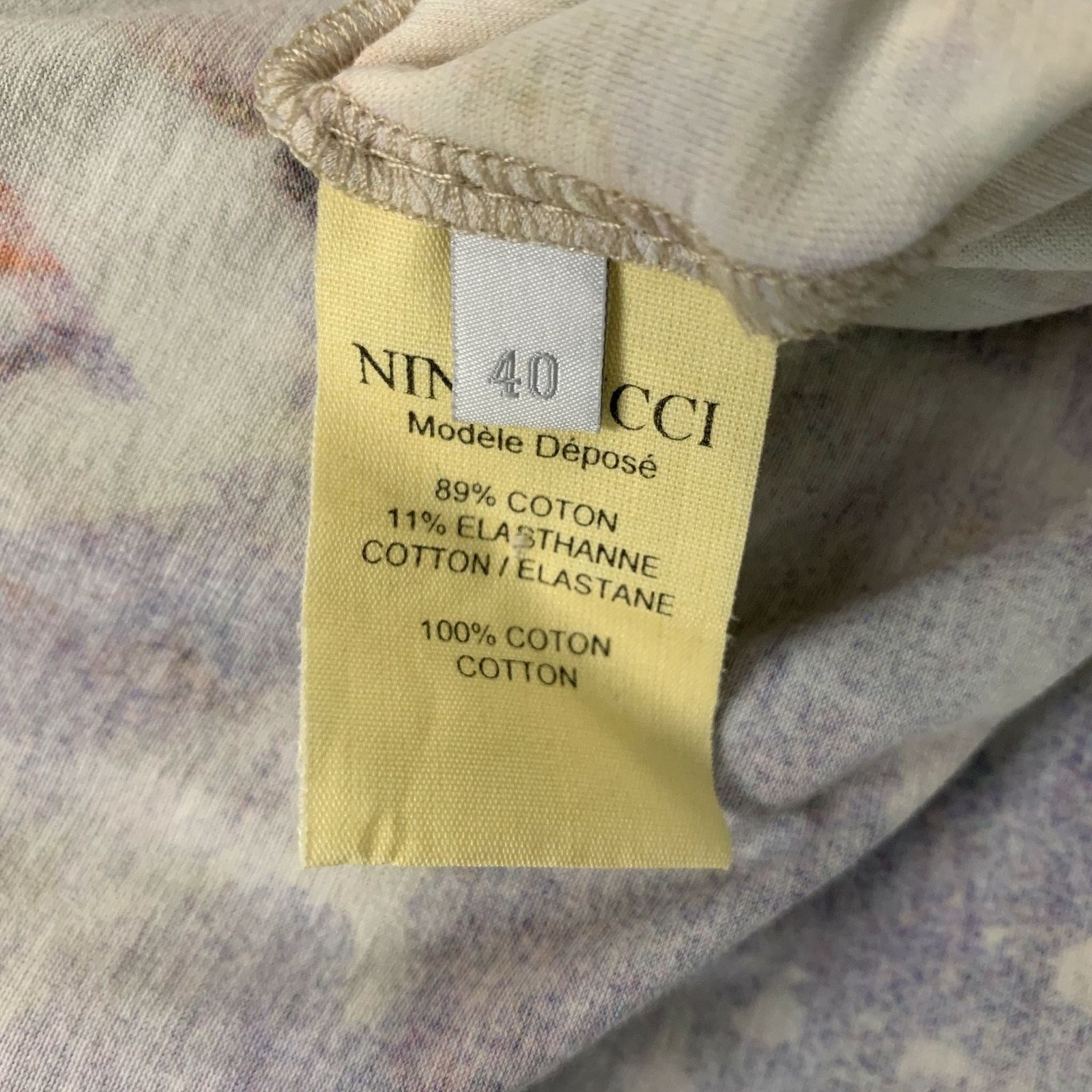 Nina Ricci 8 Pink Multicolour Cotton & Elastane Tie Dye Blouse Size M / US 6-8 / IT 42-44 - 6 Thumbnail
