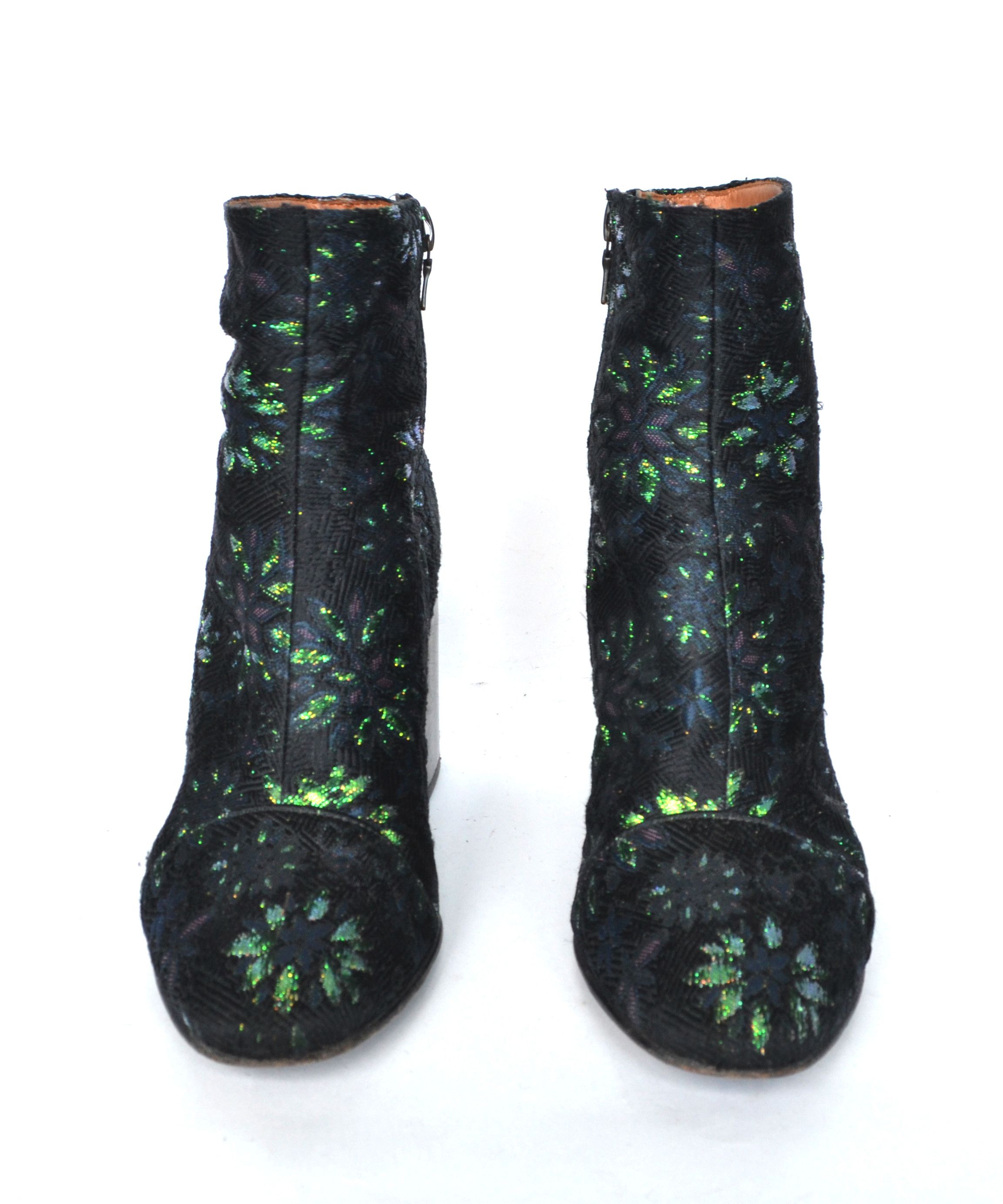 Dries Van Noten DRIES VAN NOTEN Boots Heels Floral Ankle Booties Black Size US 6 / IT 36 - 2 Thumbnail