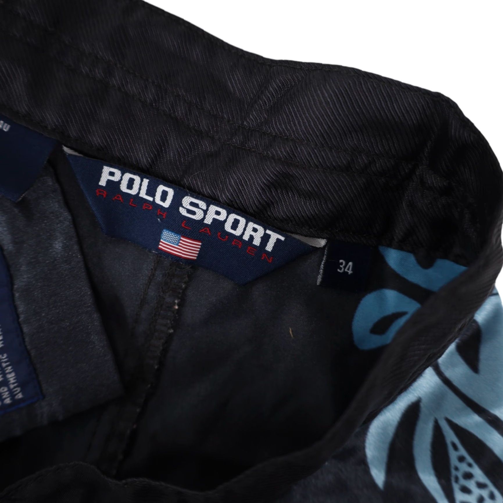 Polo Ralph Lauren VINTAGE Polo Sport Ralph Lauren Board Shorts Mens 34 Black Tropical 9/10 Size US S / EU 44-46 / 1 - 6 Thumbnail