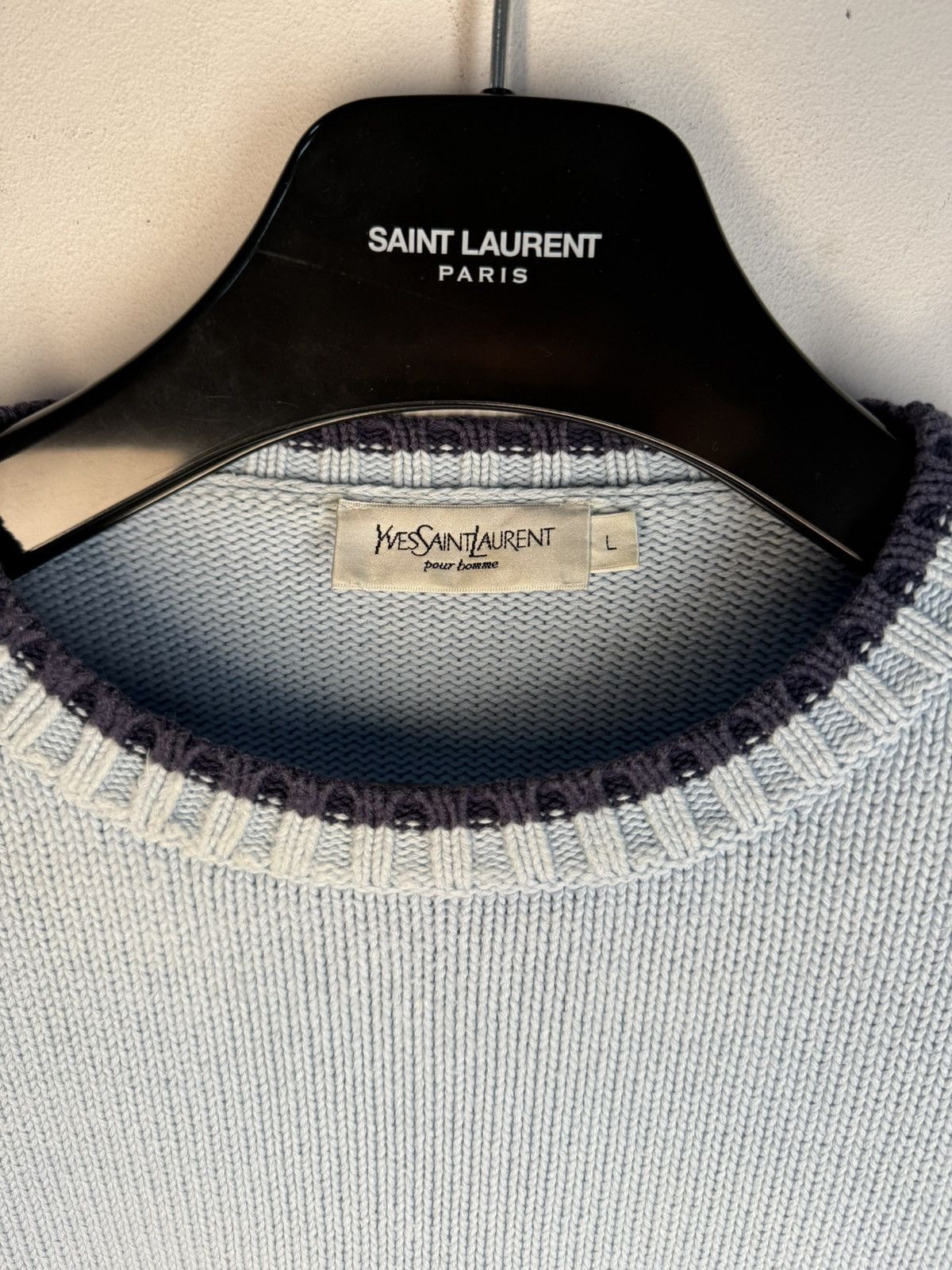 Yves Saint Laurent Blue YSL Sweater Knit Size US L / EU 52-54 / 3 - 7 Thumbnail