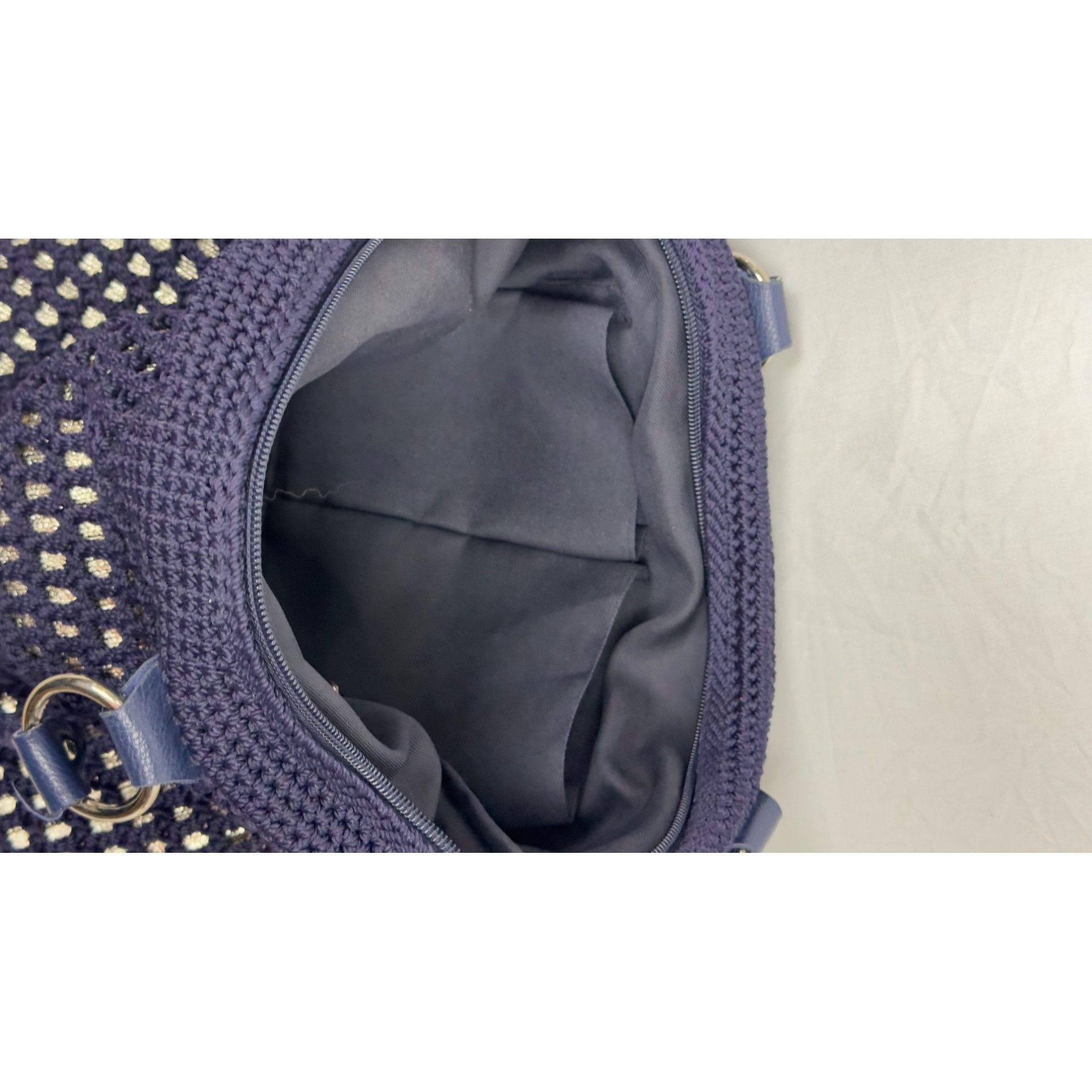 The Sak The Sak Navy Crochet Tote Bag With Zipper Pocket & Shoulder Size ONE SIZE - 22 Thumbnail