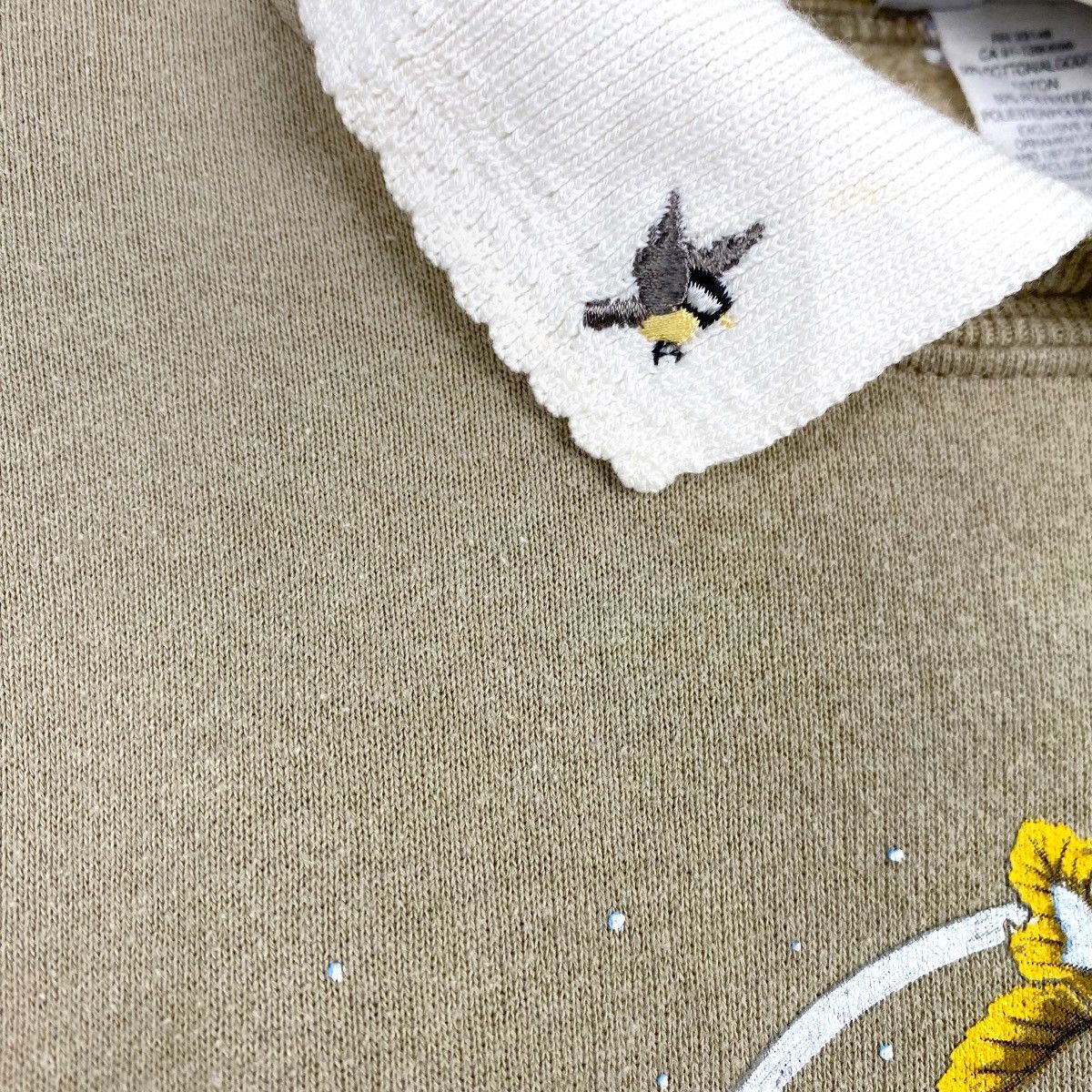 Vintage Vintage 90s Morning Sun Bird Graphic Collar Sweatshirt Size L / US 10 / IT 46 - 6 Thumbnail