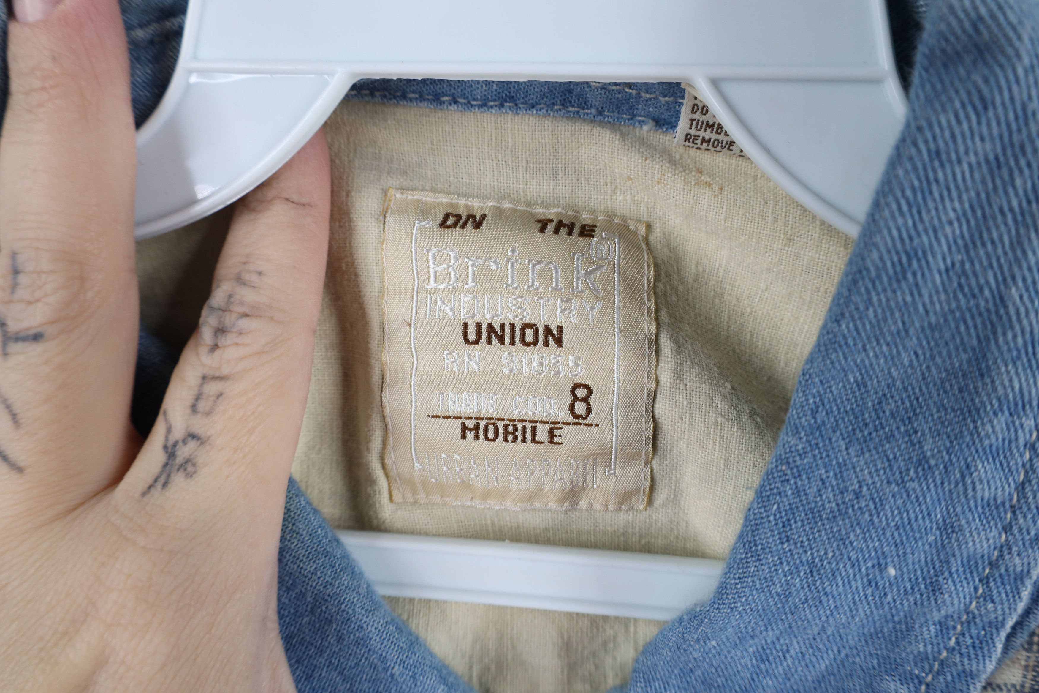 Vintage Vintage 90s Streetwear Blend Denim Collar Button Down Shirt Size US XXL / EU 58 / 5 - 8 Thumbnail