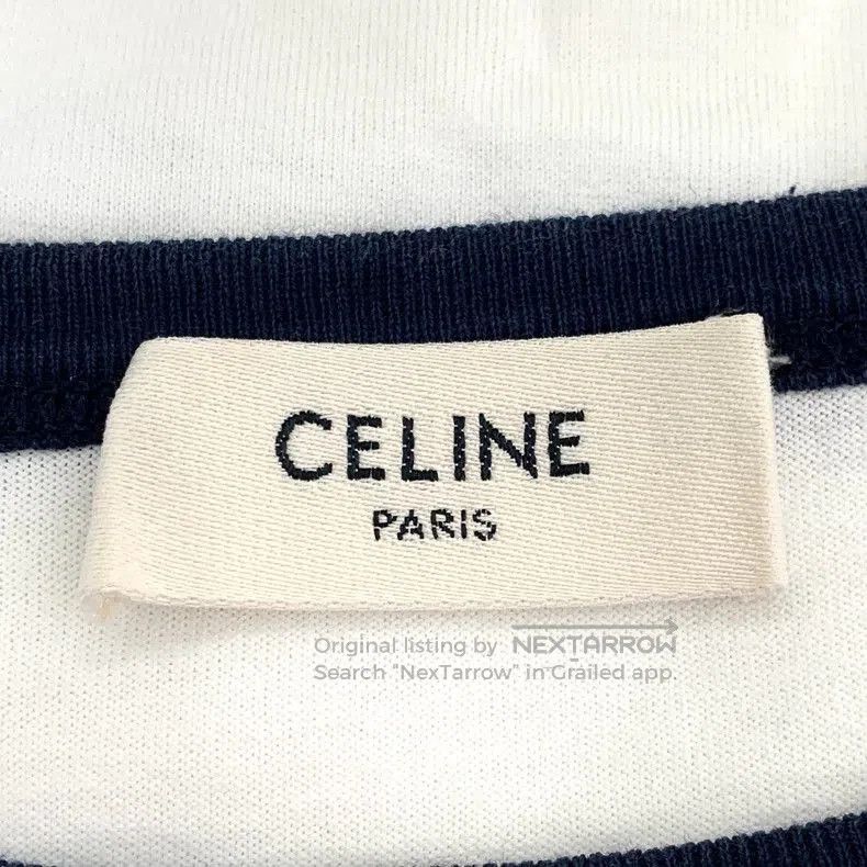 Celine Celine White Logo Print Cotton T. Size US S / EU 44-46 / 1 - 6 Thumbnail