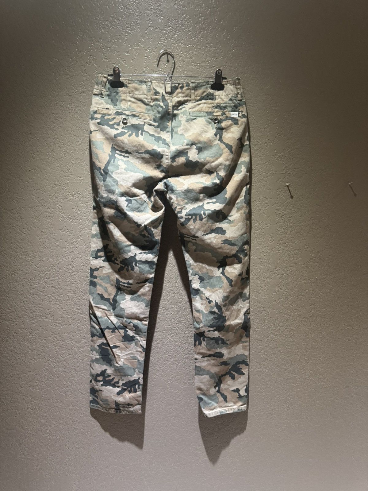 Levi's Camo Levis Beige Green Brown White Tag Vintage Denim Pants Size US 31 - 10 Thumbnail