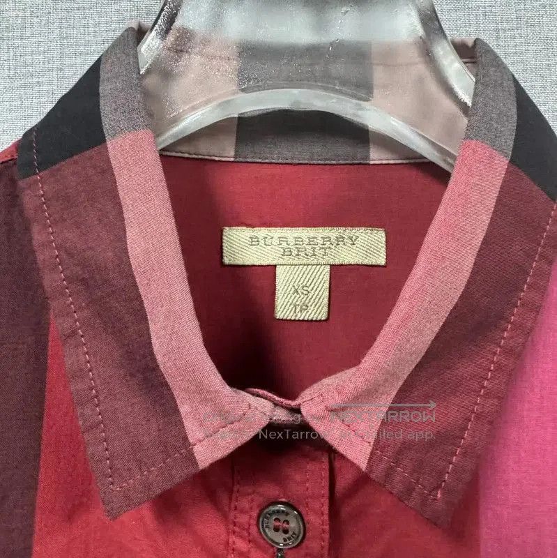 Burberry Burberry XS Red Cotton Women's Shirt. Size XS / US 0-2 / IT 36-38 - 3 Thumbnail