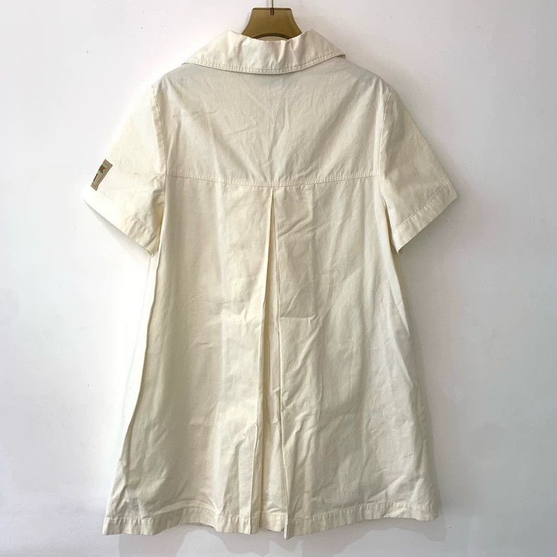 GucciBeige short-sleeved lapel workwear dress 2503-Nextarro